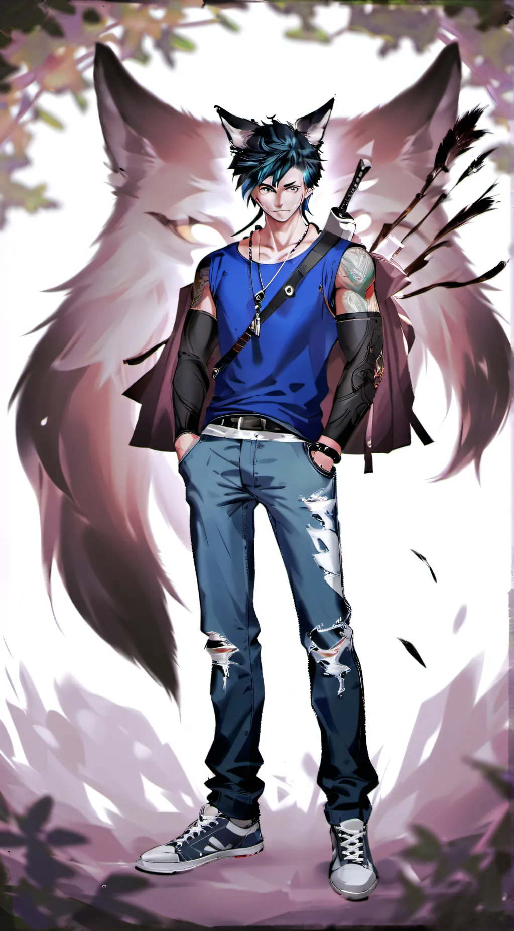 ai character: The Blue Fox background