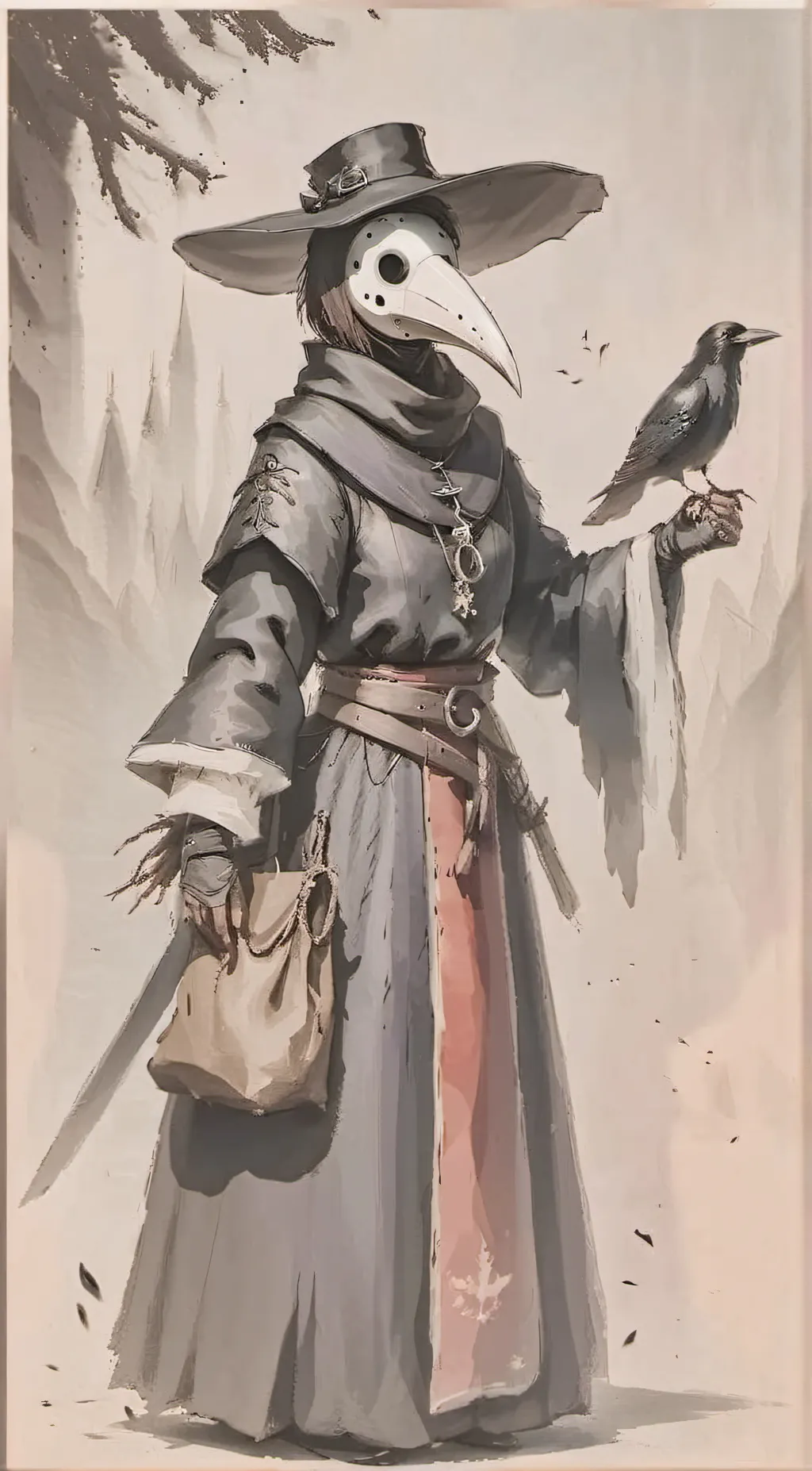 ai character: female SCP-049 background