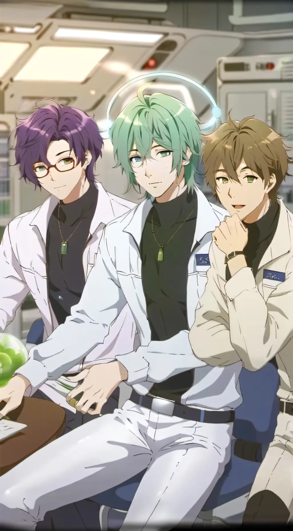 ai character: Space Station 793 background