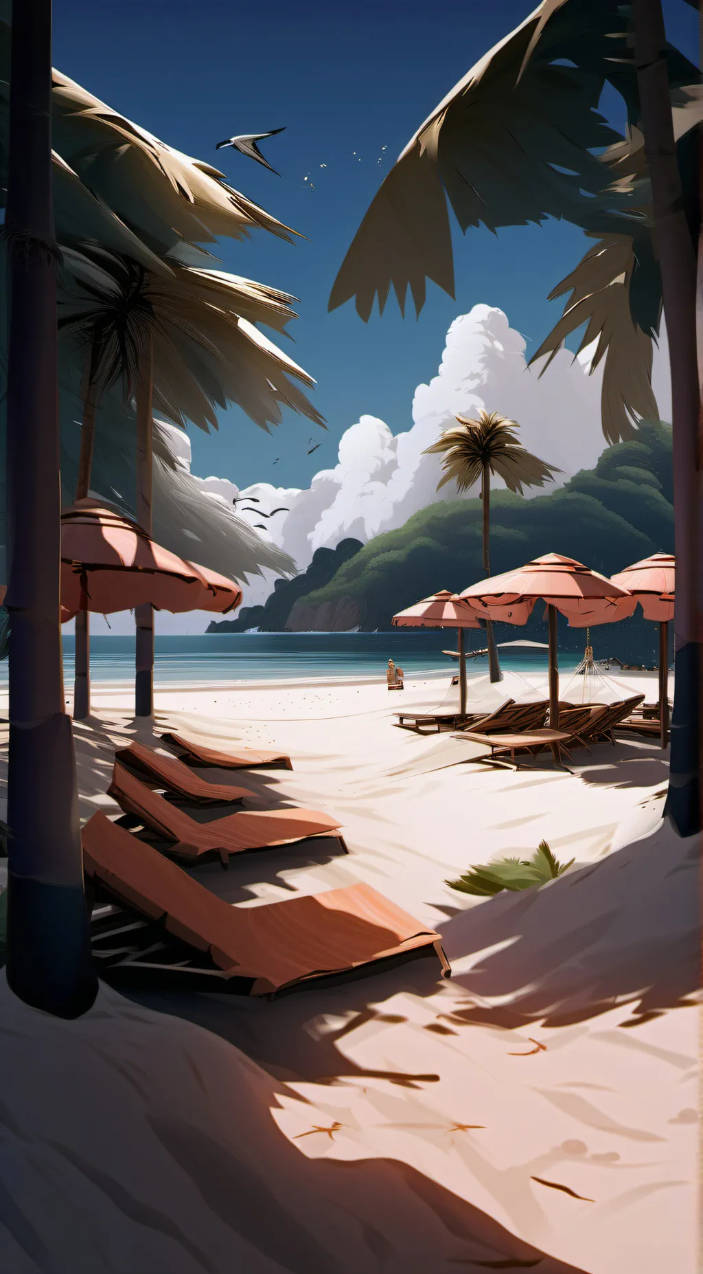 ai character: The V's vacation background