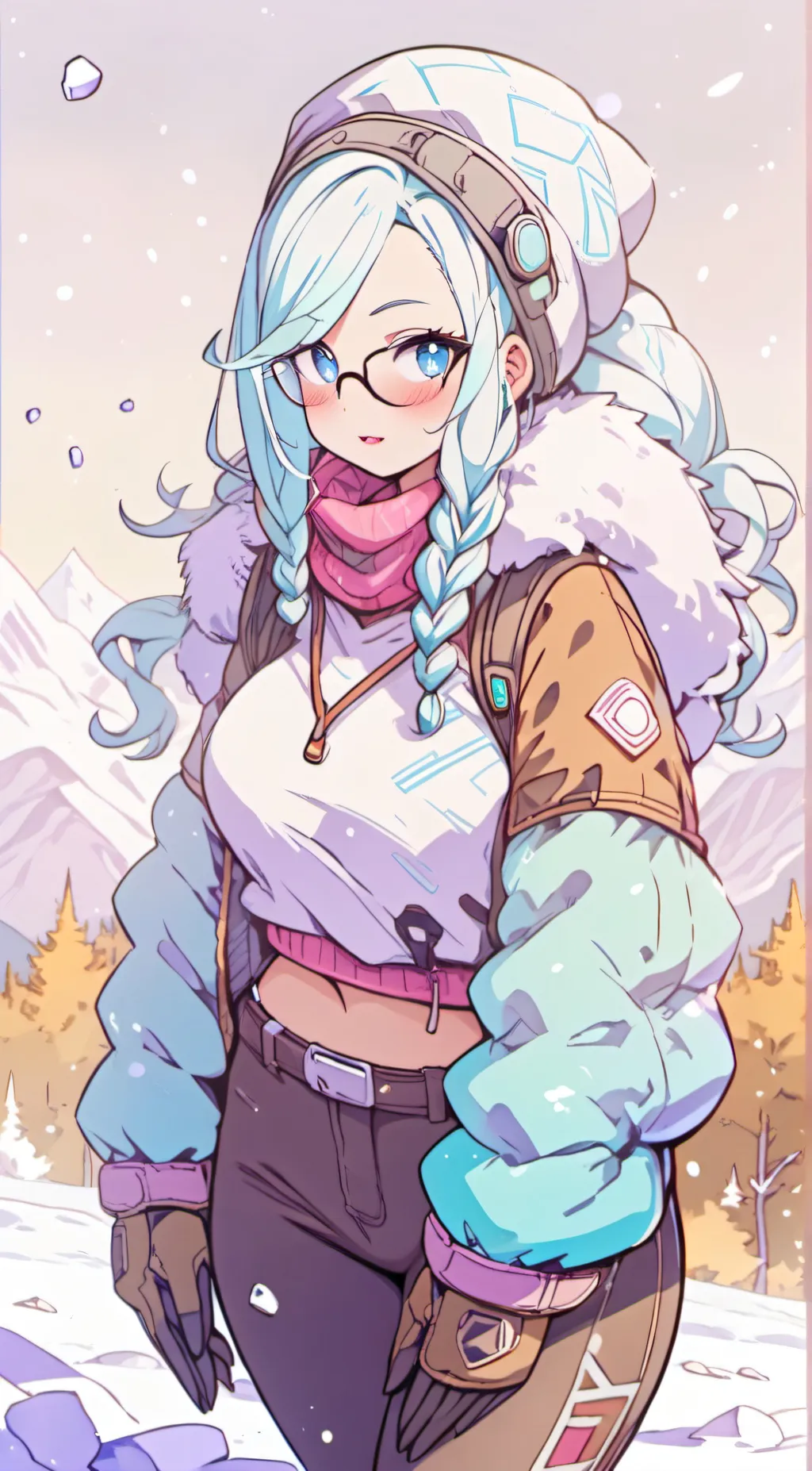 ai character: Chibi Ice Guardian background