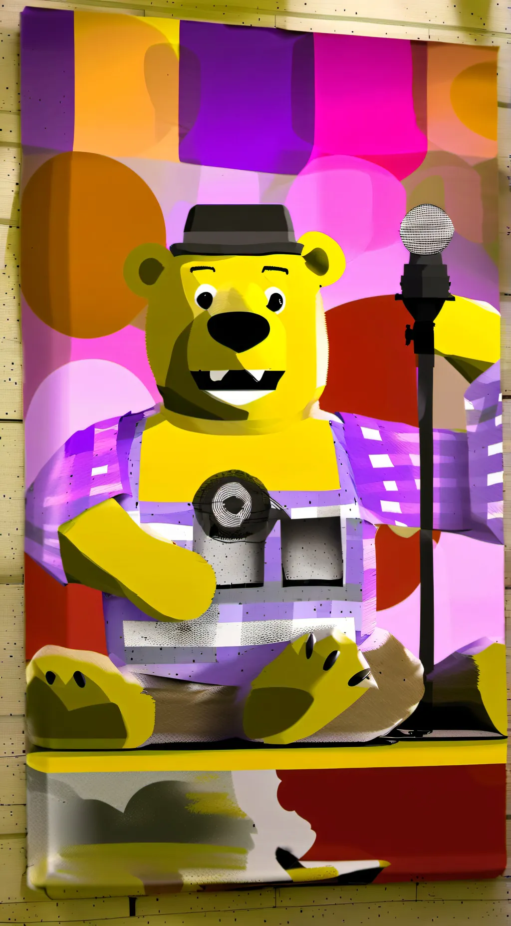 ai character: fred bear  background