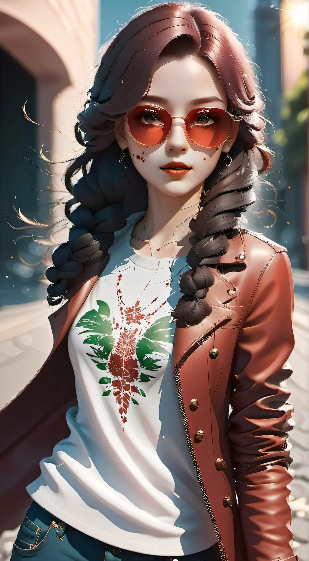 ai character: violet background