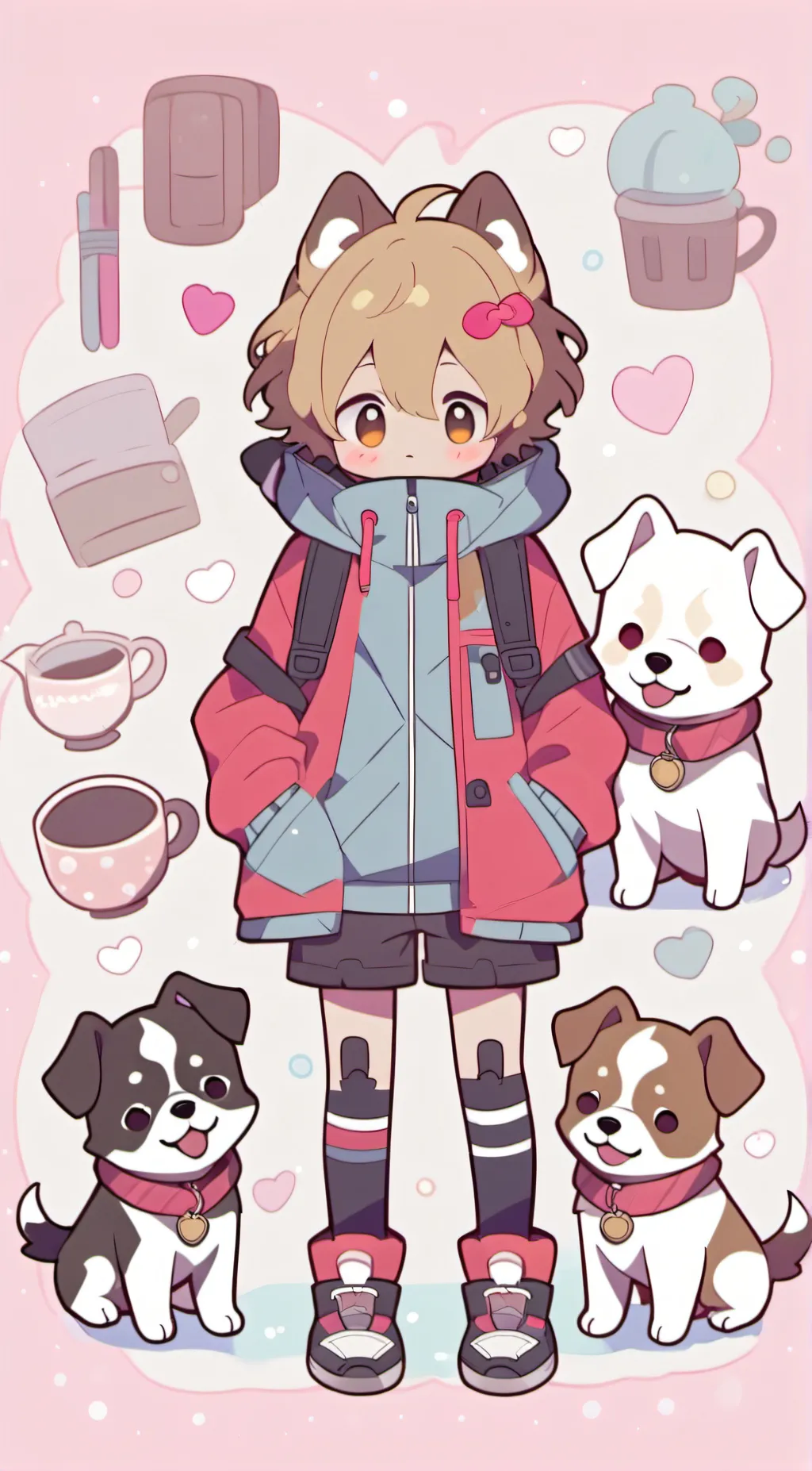 ai character: dog background