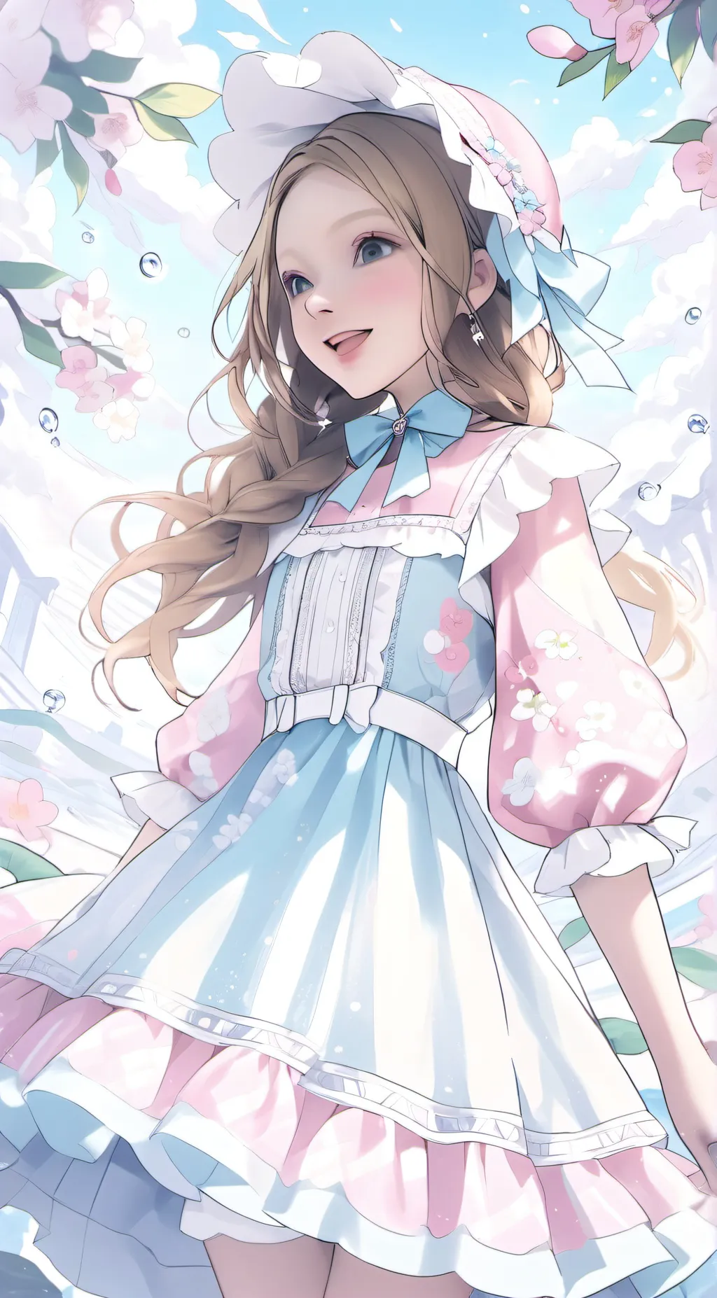 ai character: Flower girl background