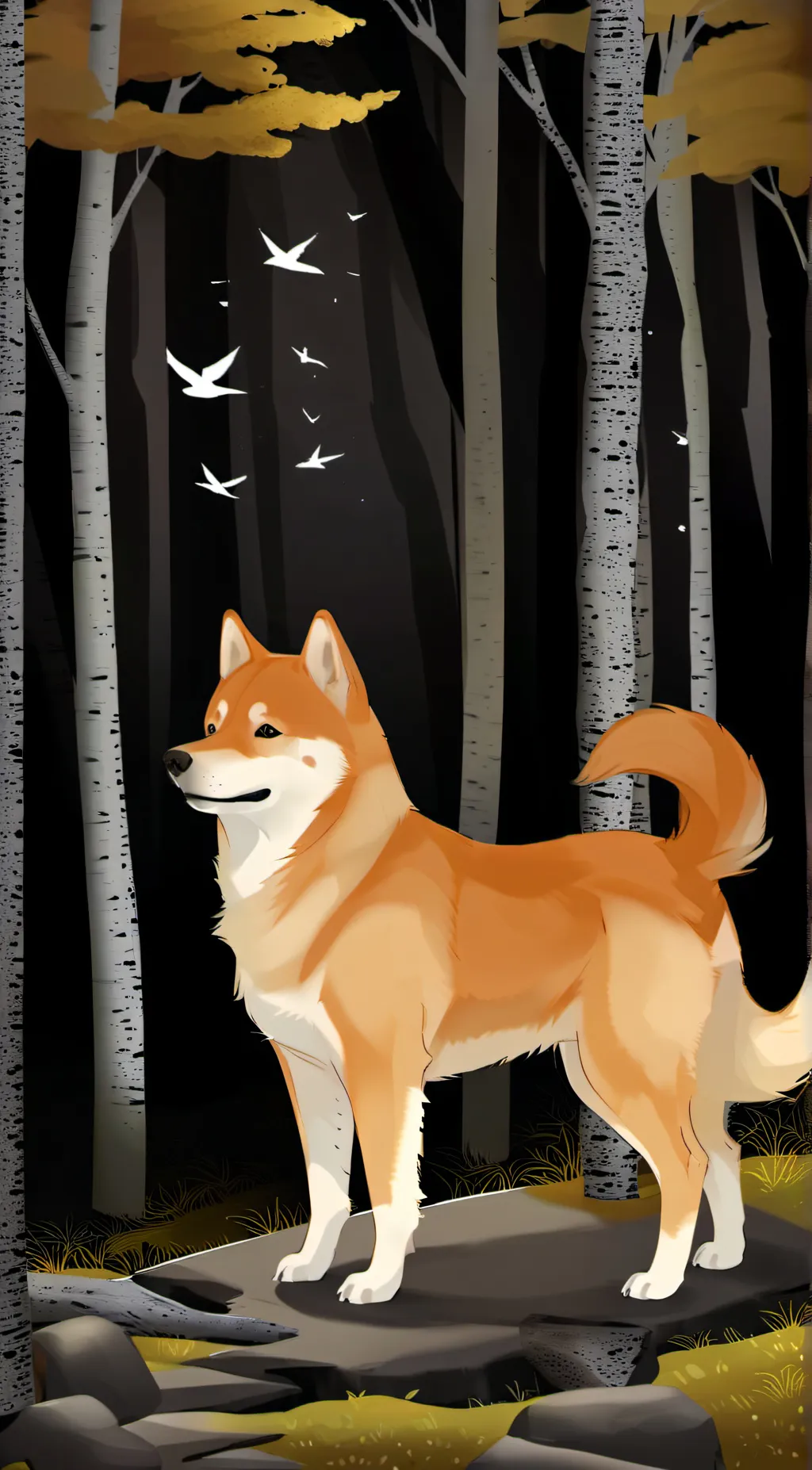 ai character: Hachiko background