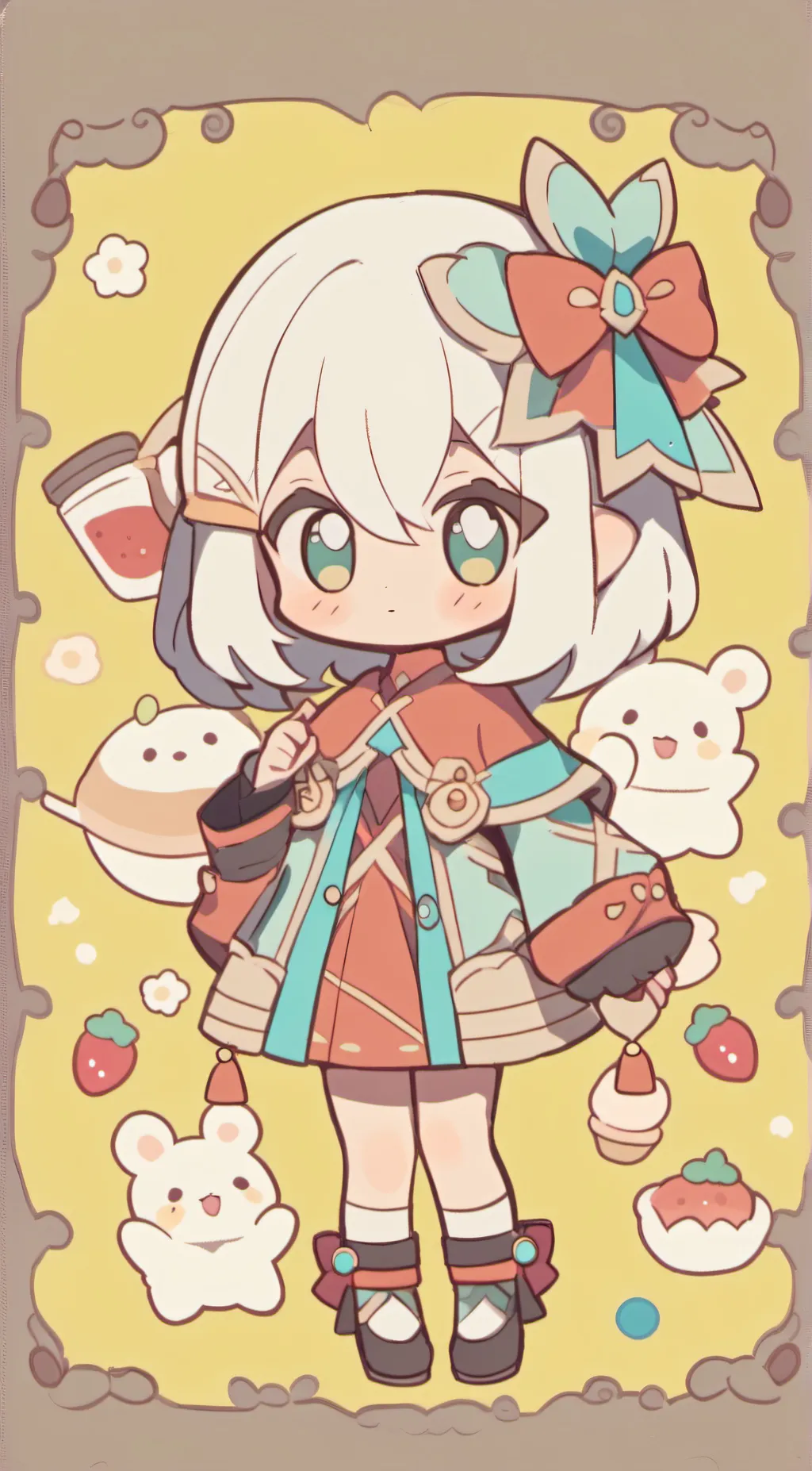 ai character: tv woman background