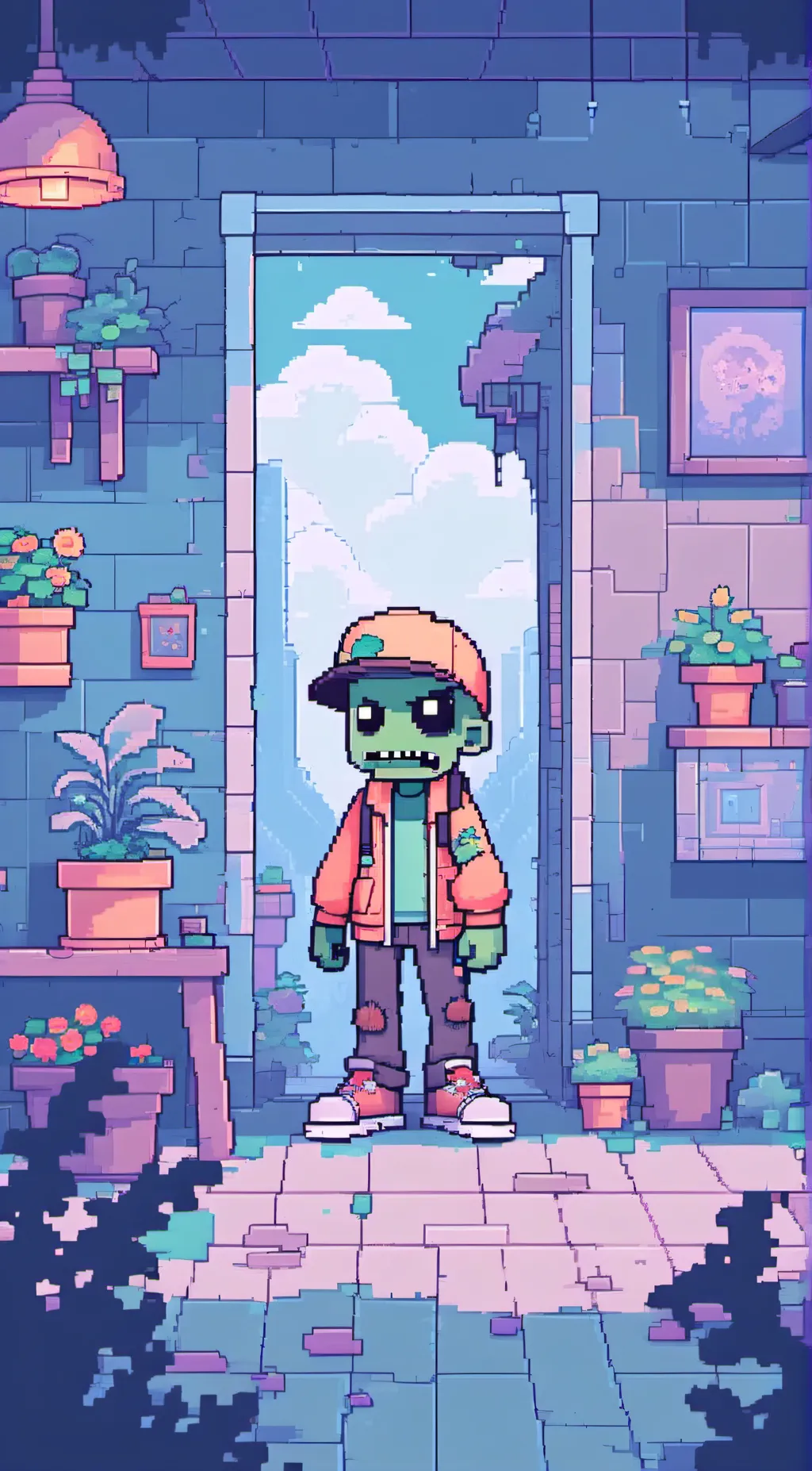 ai character: plants vs zombies  background