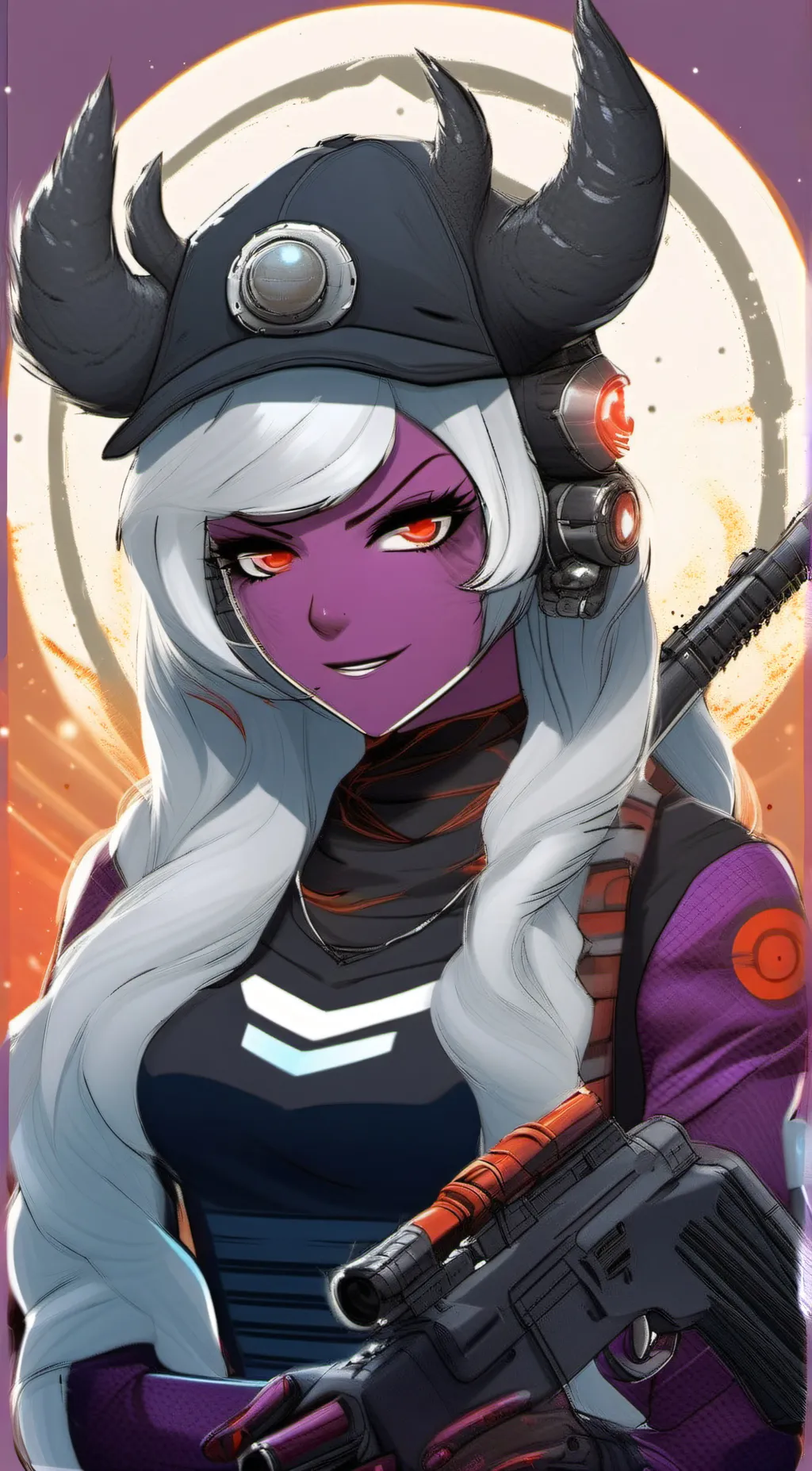 ai character: Scarlett sharpshot background