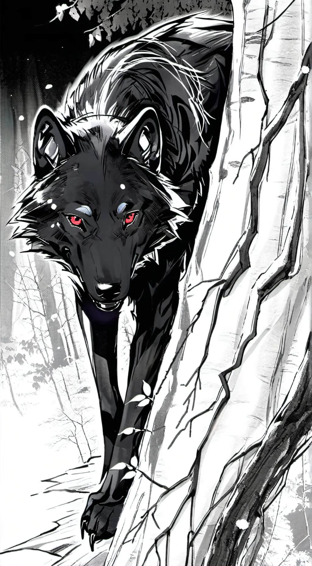 ai character: wolf background