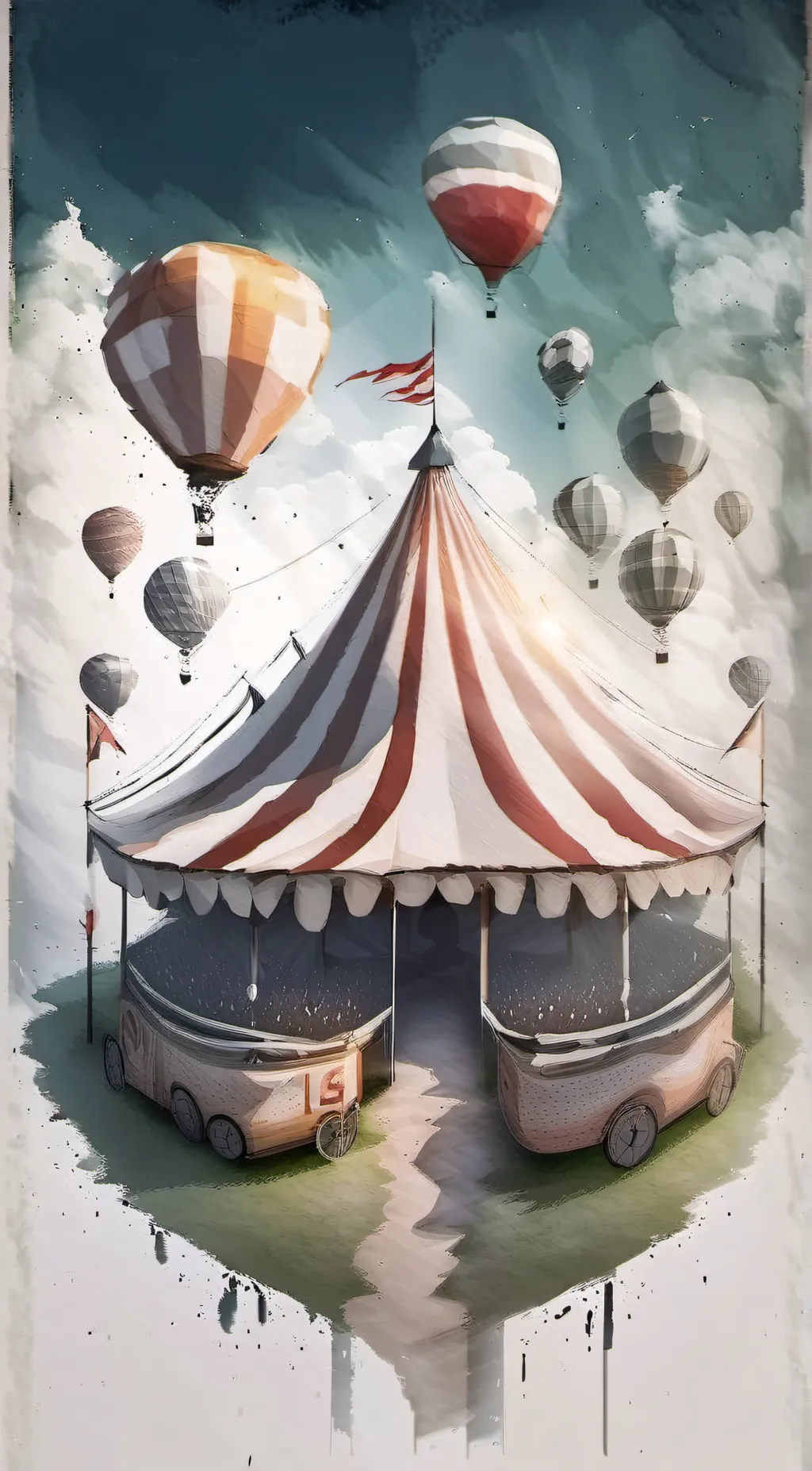 ai character: THE DIGITA CIRCUS  background