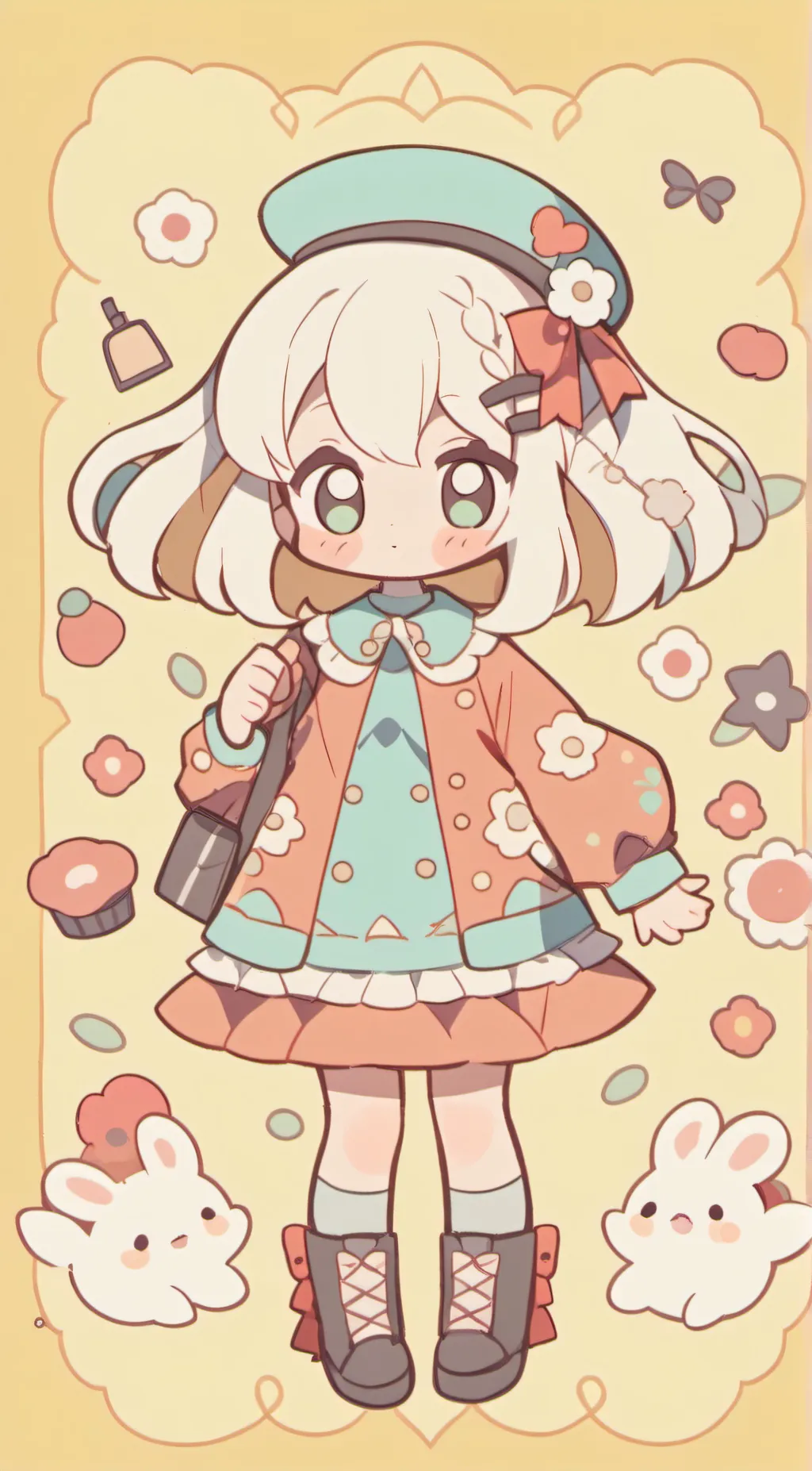 ai character: Smiling critters background