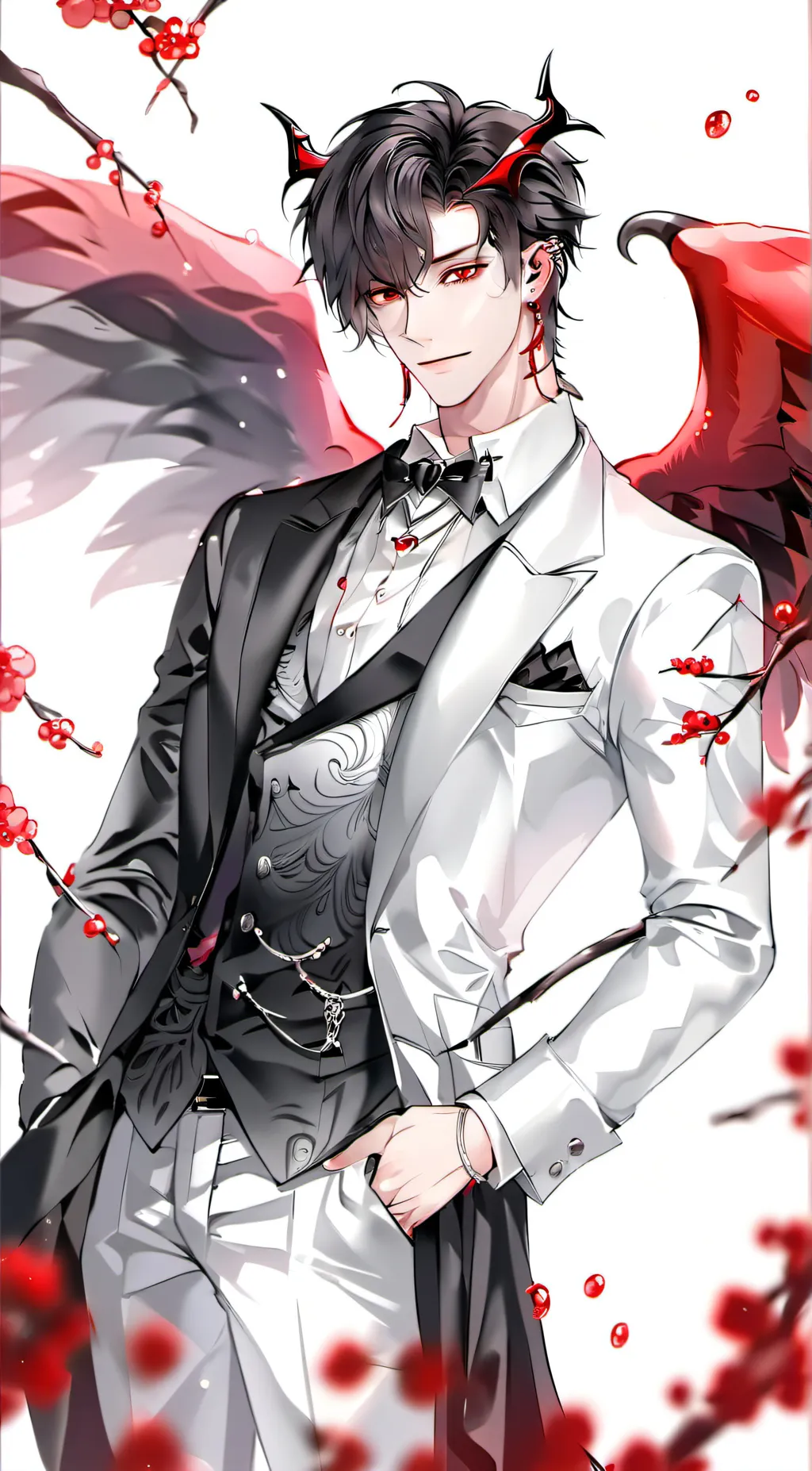ai character: 🌹🖤Lucifer🖤🌹 background