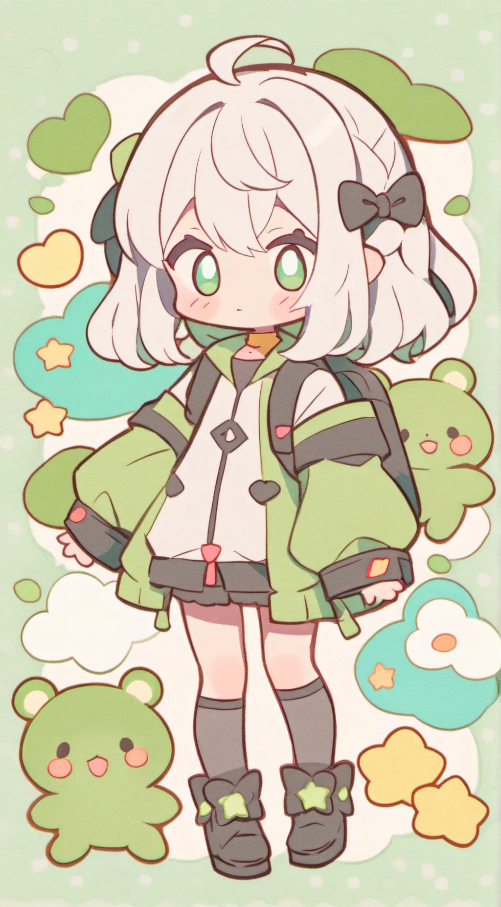 ai character: Lime background