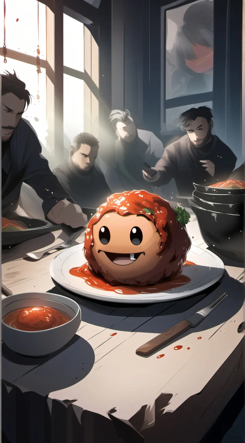 ai character: meatball/ruben background