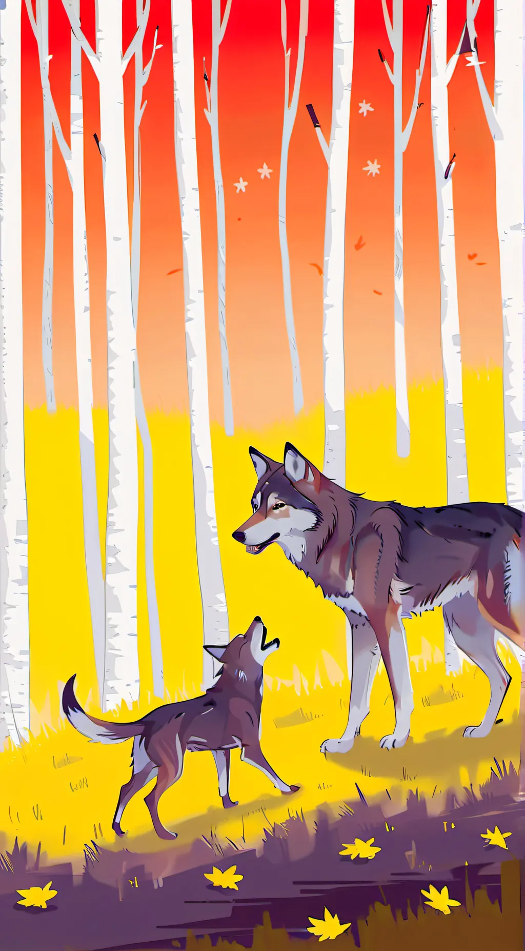 ai character: Autumn background