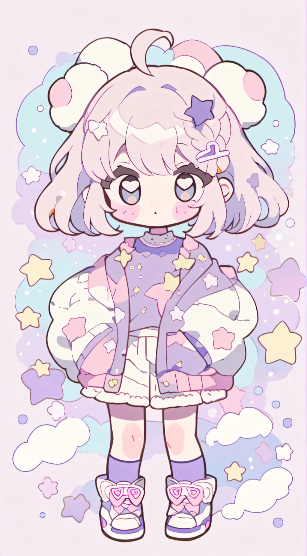 ai character: Moon background