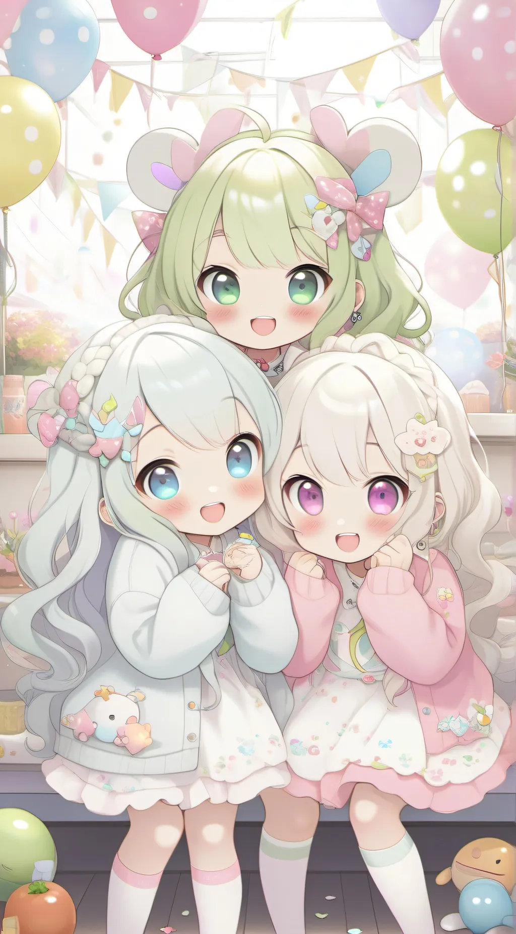 ai character: The friend group. background