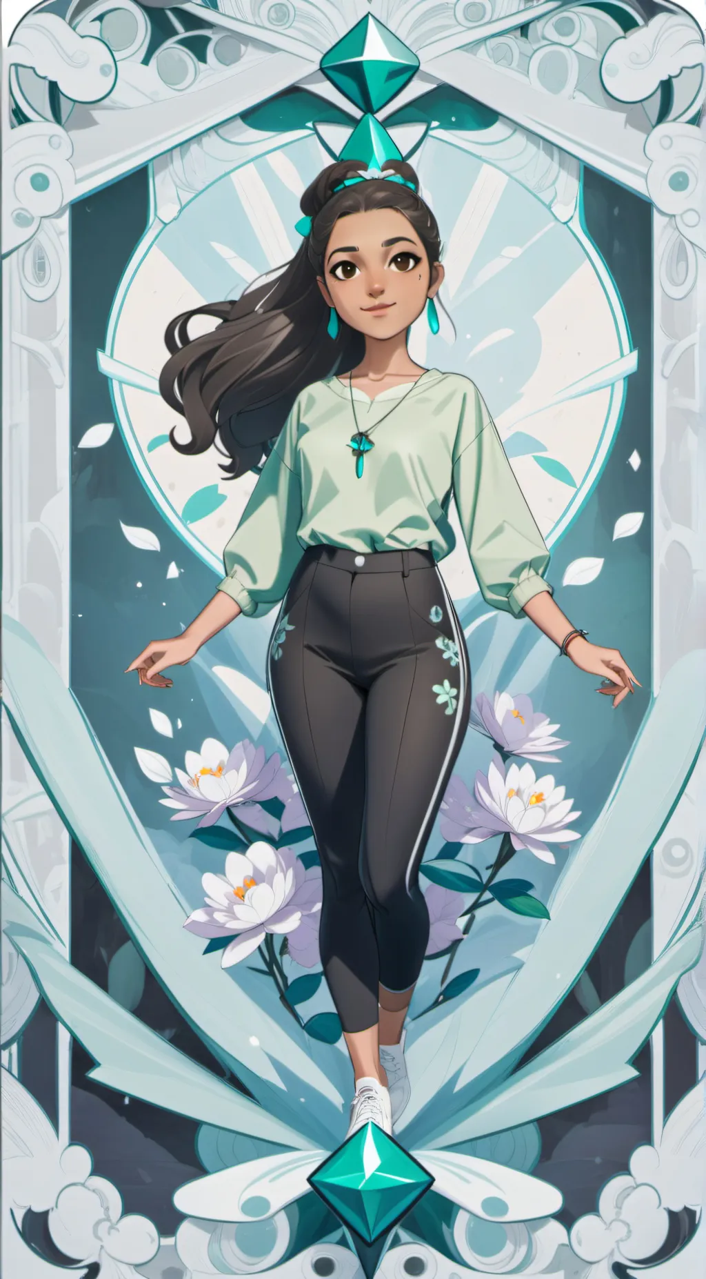 ai character: Melody background