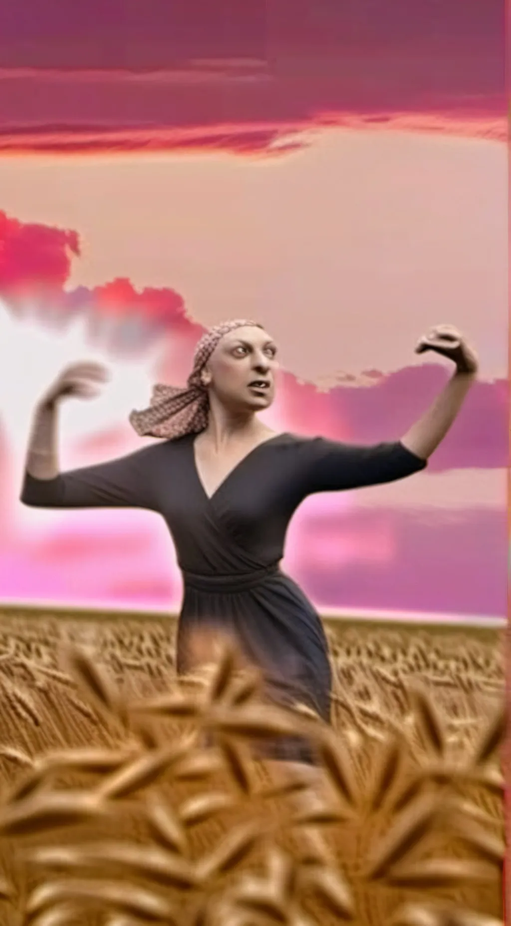 ai character: face poop background