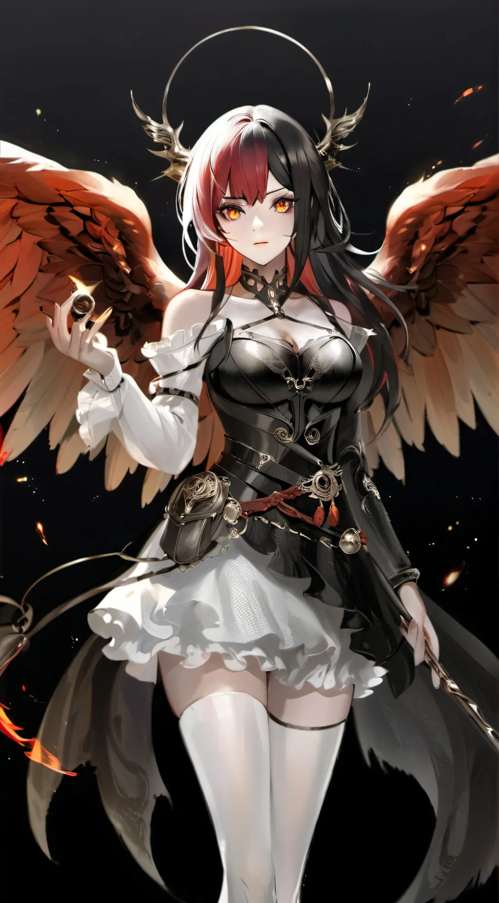 ai character: Amber background