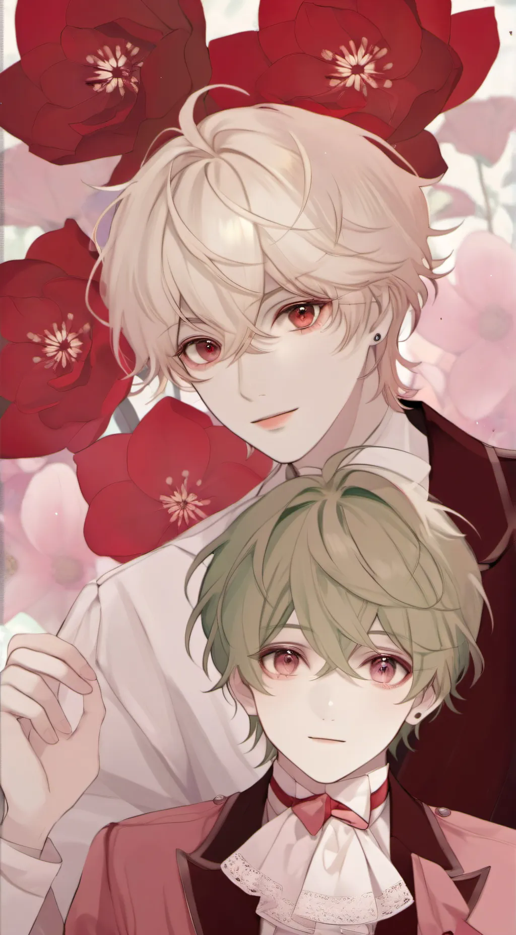 ai character: Bakugo and Deku background