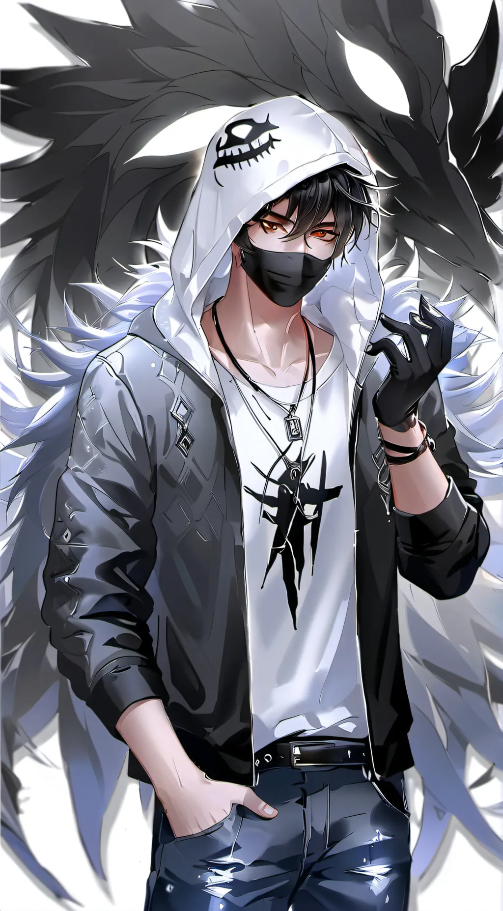 ai character: masked man background