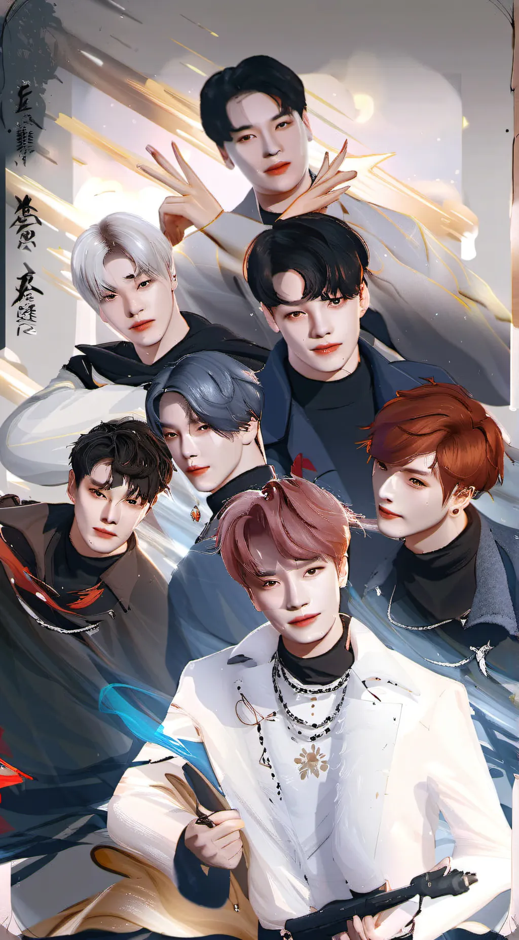 ai character: Stray kids  background