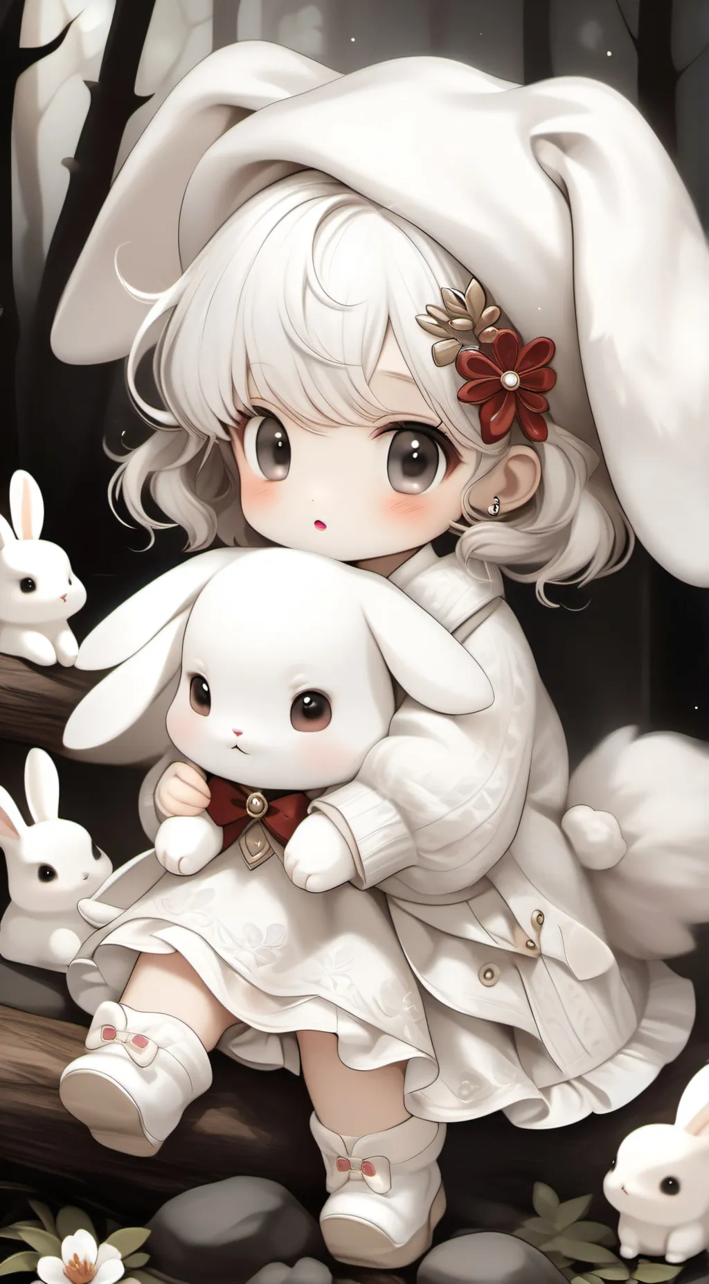 ai character: cotton background