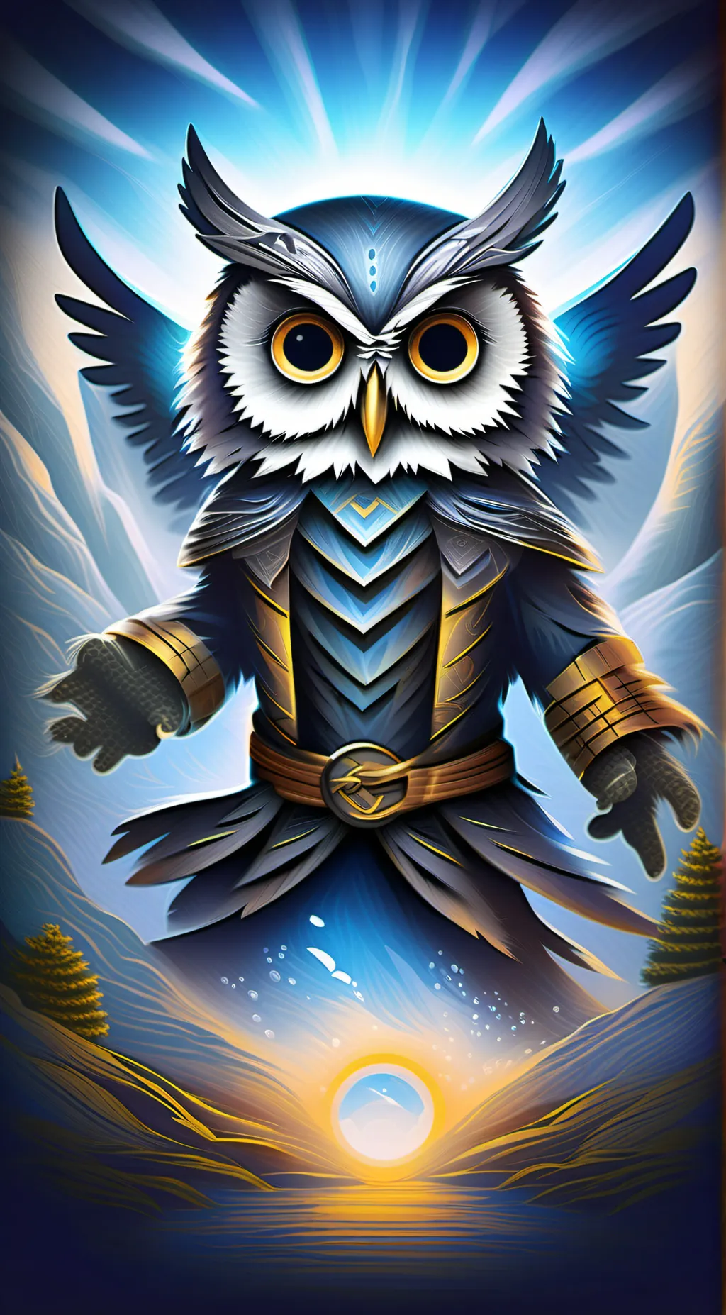 ai character: Owletwonder background