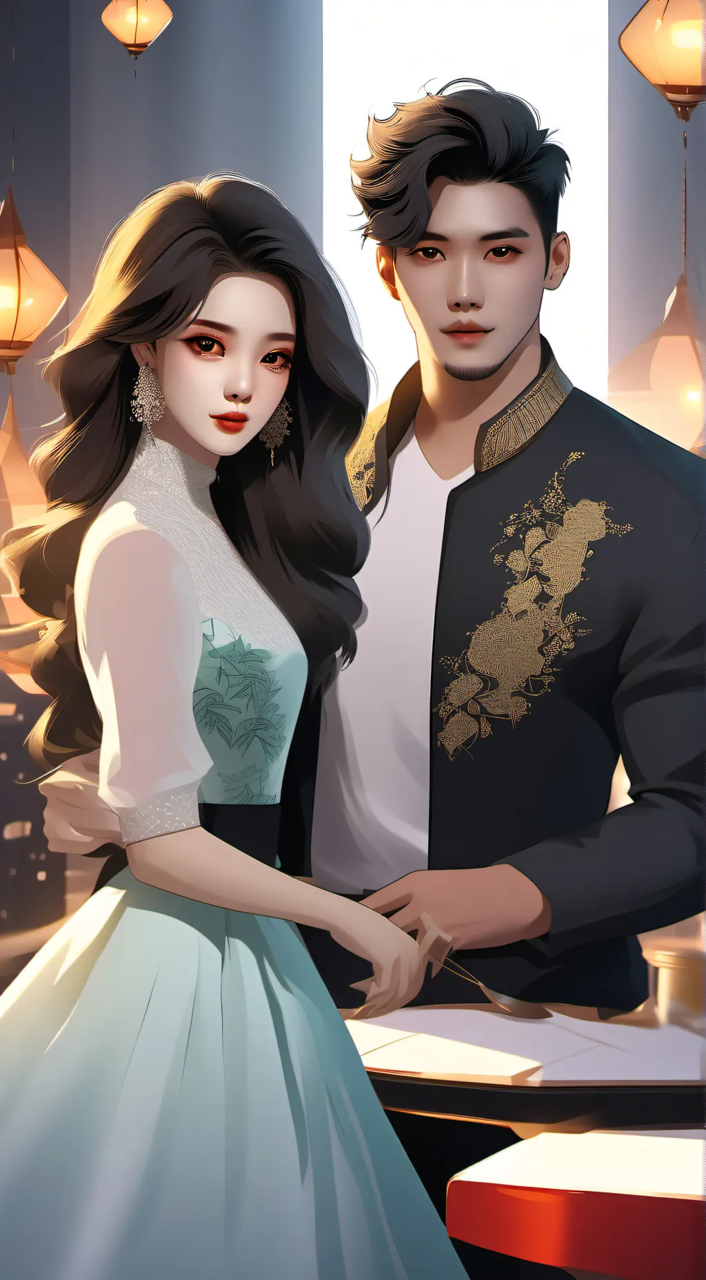 ai character: mom and dad background