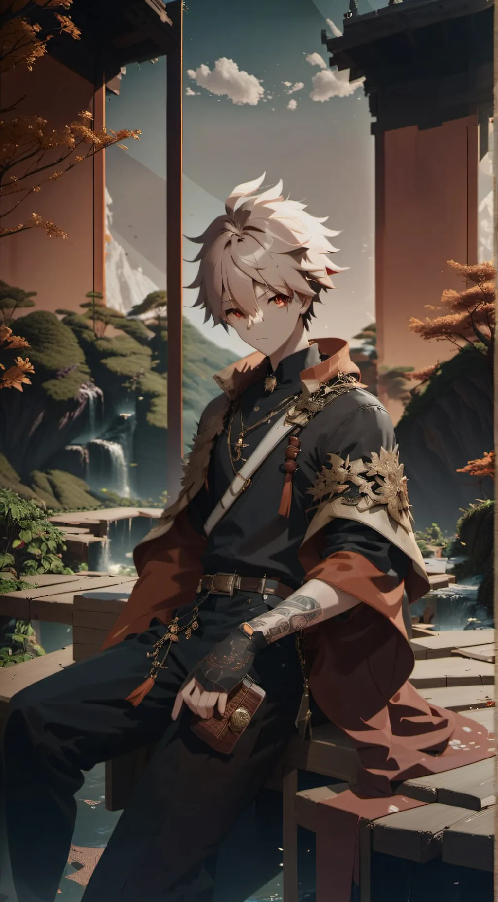 ai character: deku and bakugo background