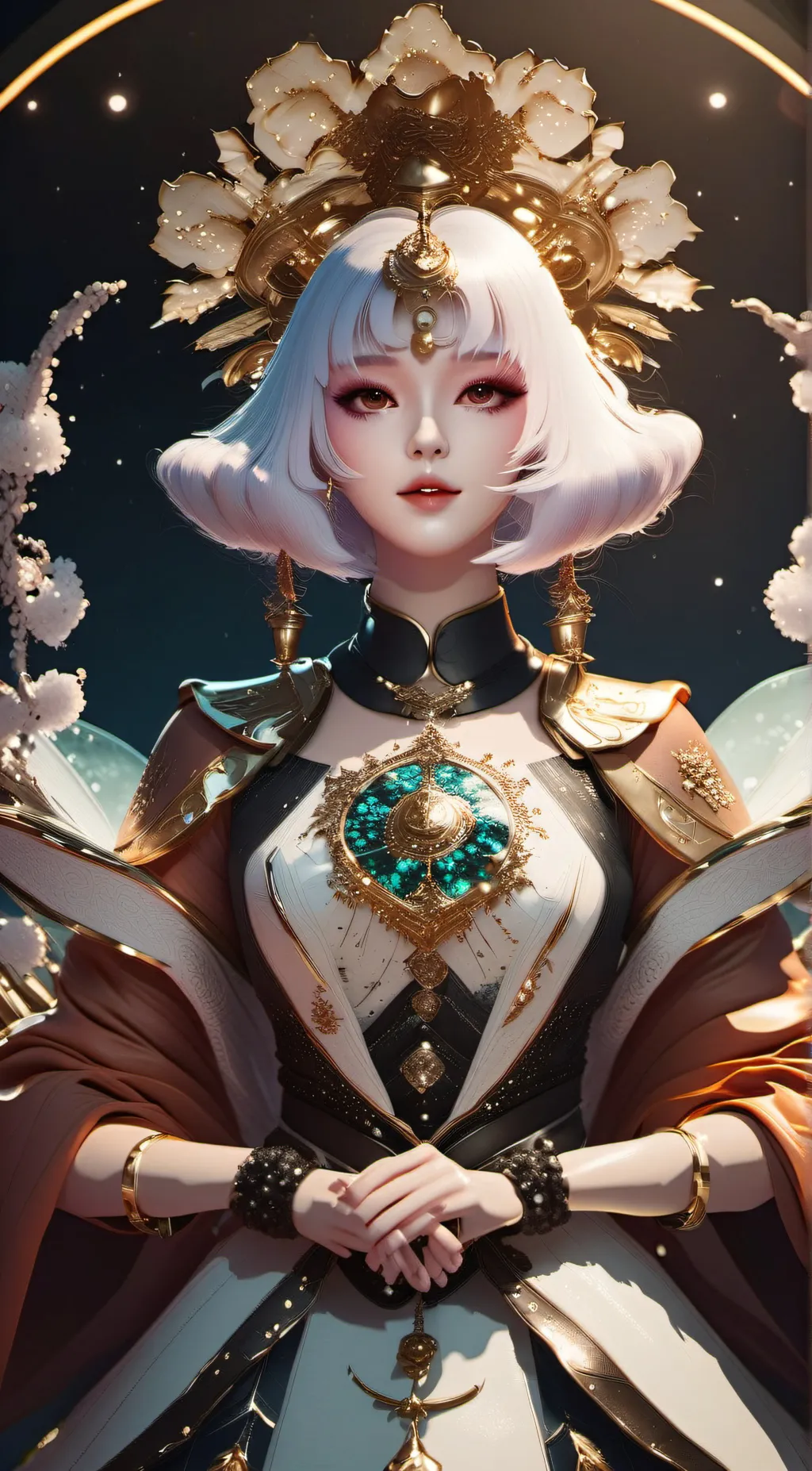 ai character: Violet background