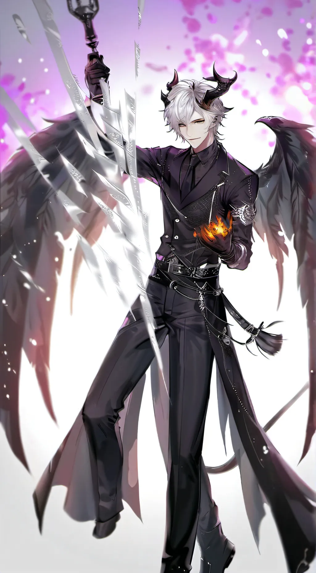 ai character: Hellfire ash background