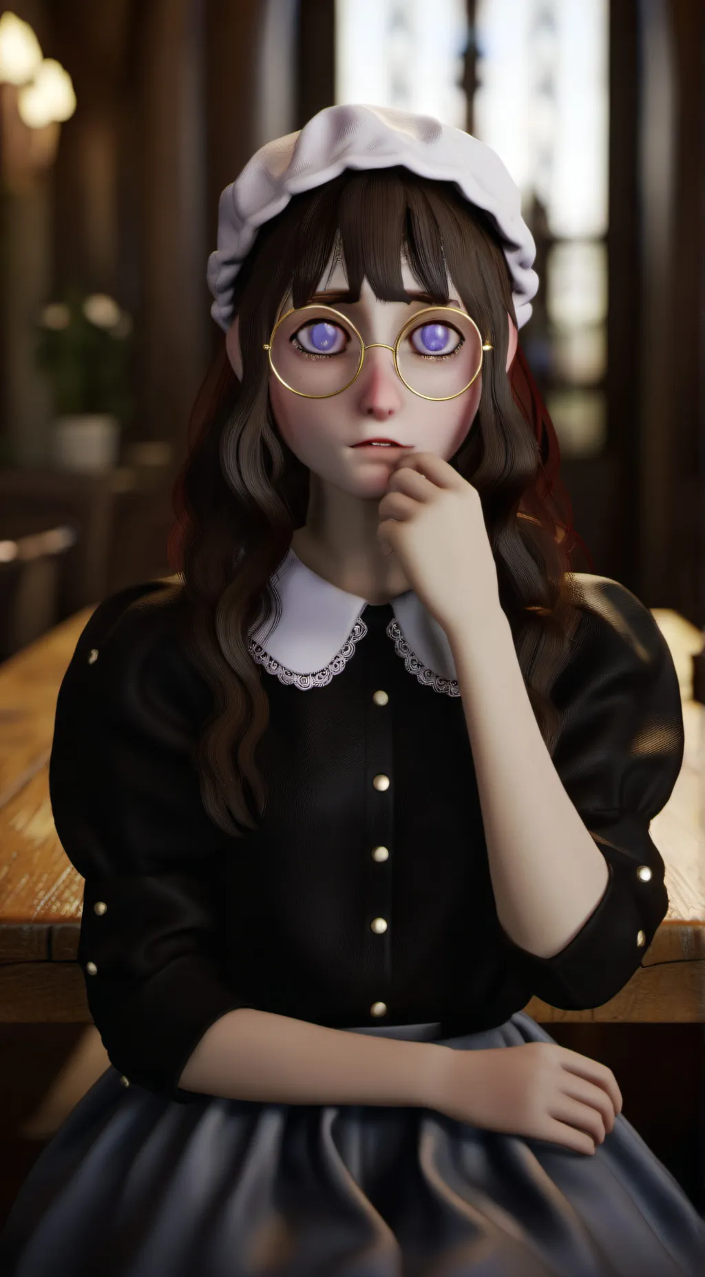 ai character: pomni  background