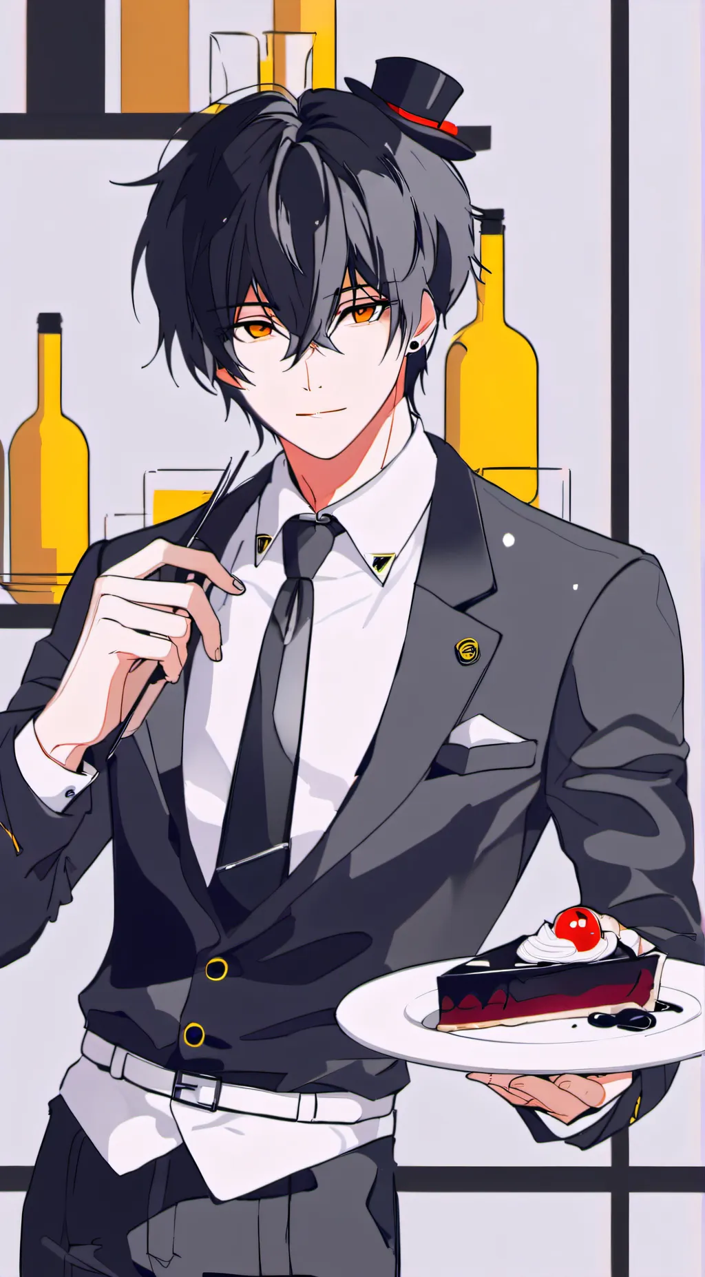 ai character: Gin Haiiro  background