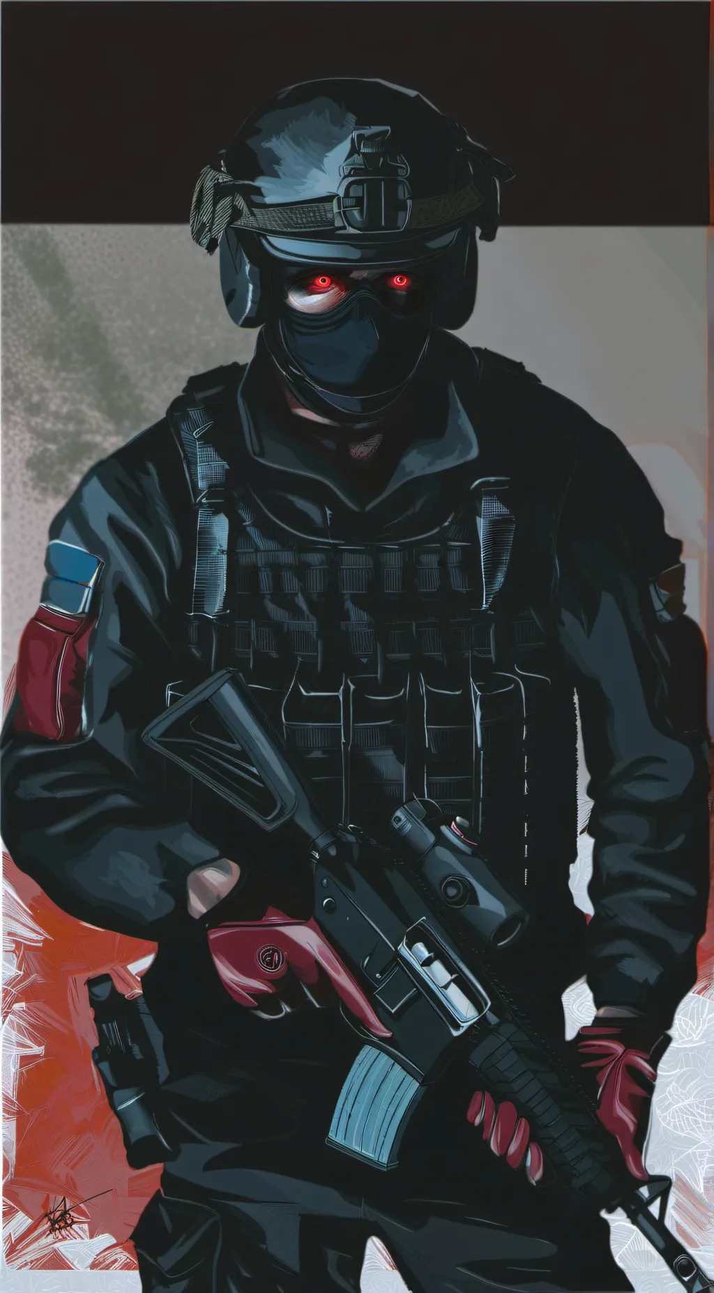 ai character: ghost and könig  background