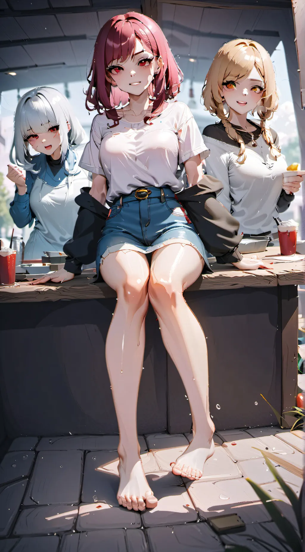 ai character: Lauren + friends background