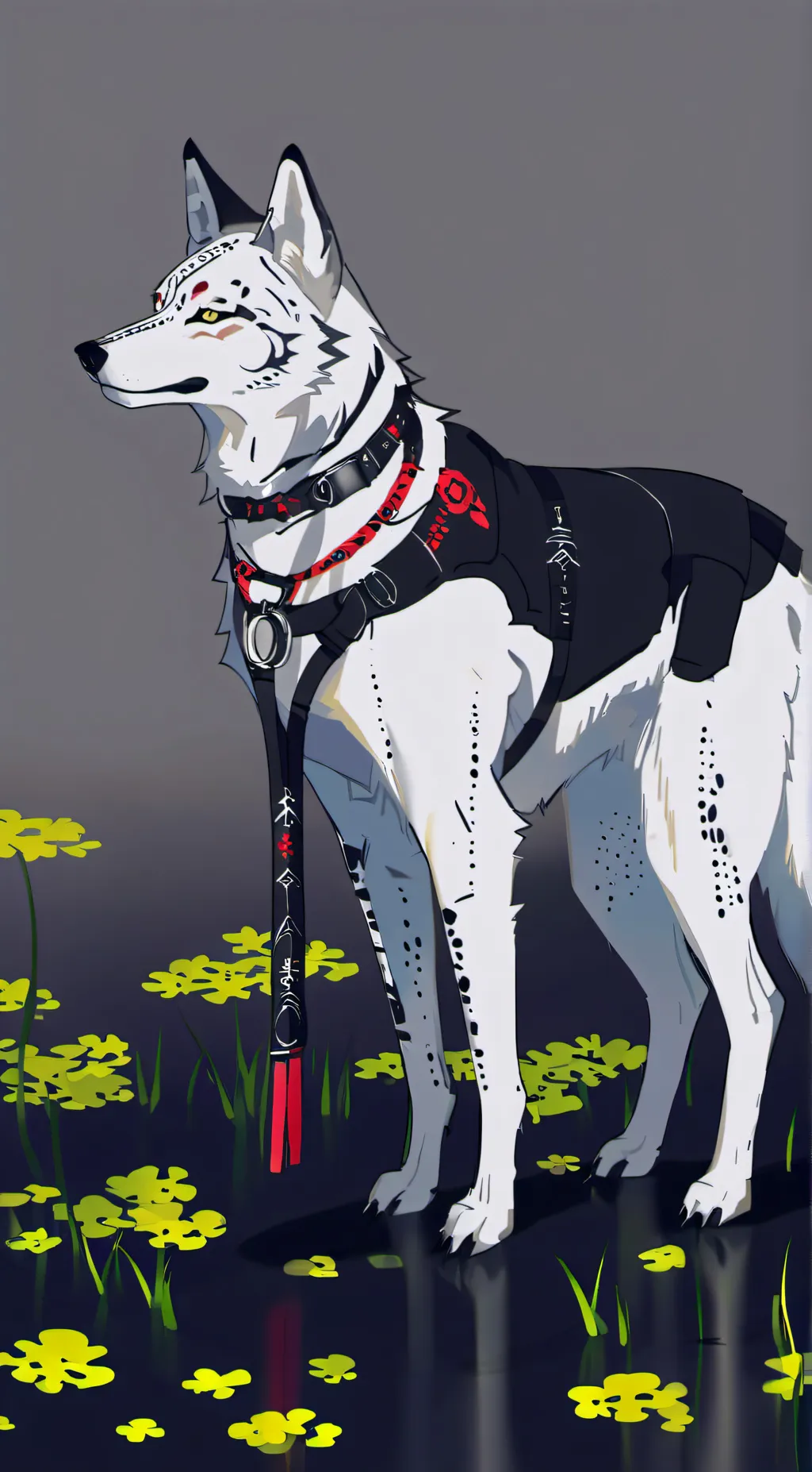 ai character: Red  background