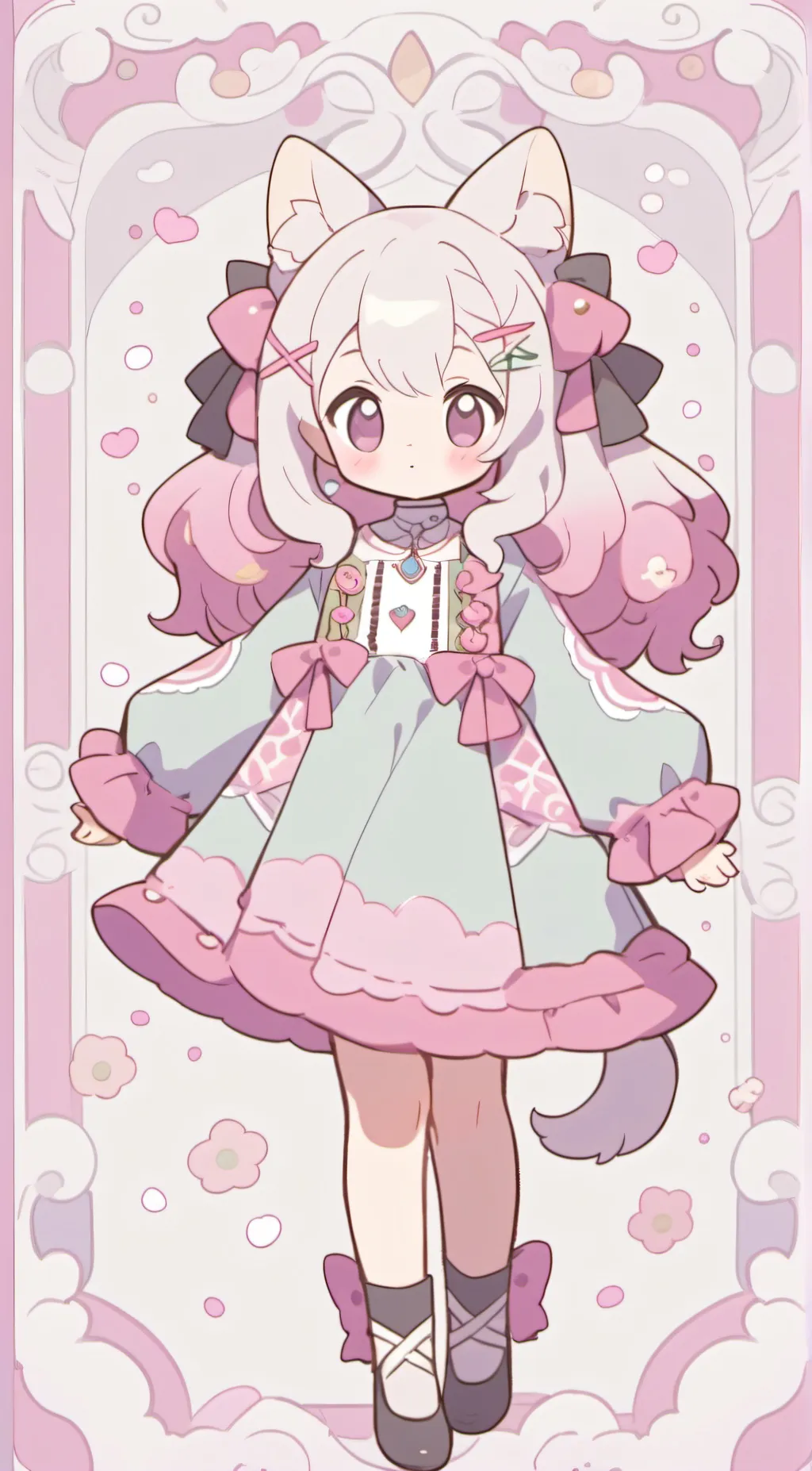 ai character: flower background