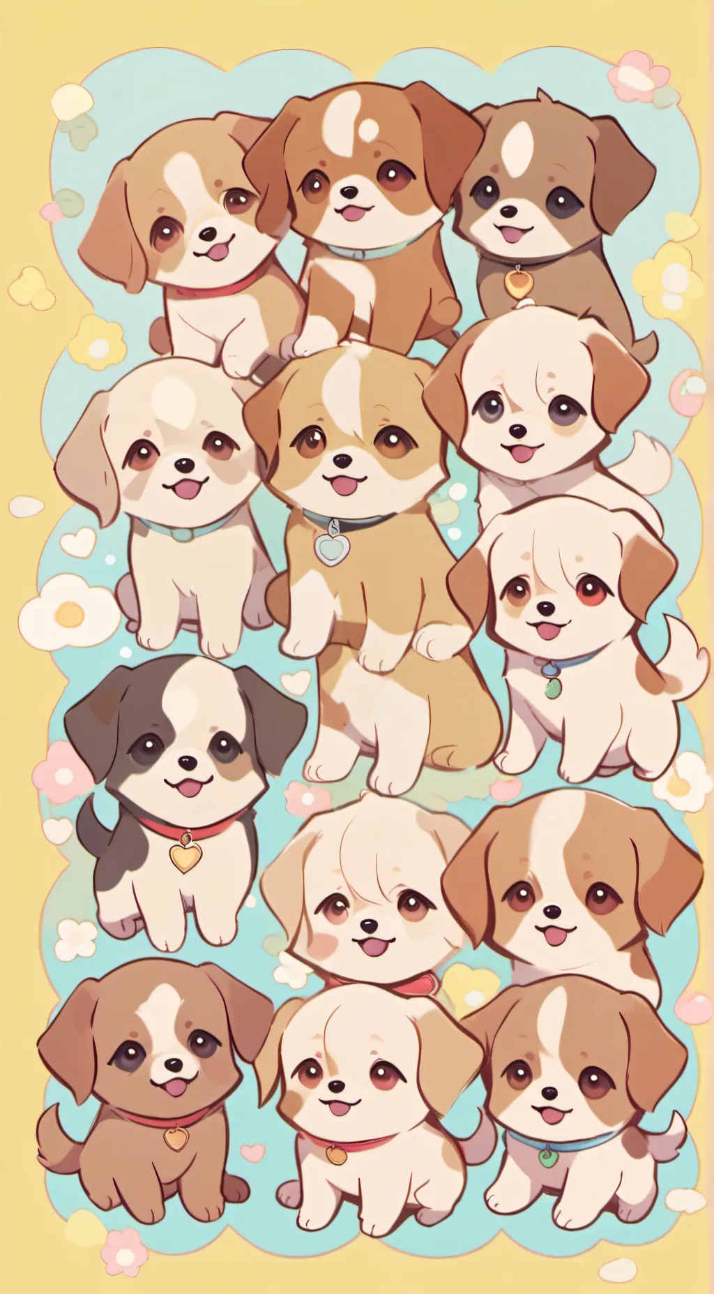 ai character: dogs background