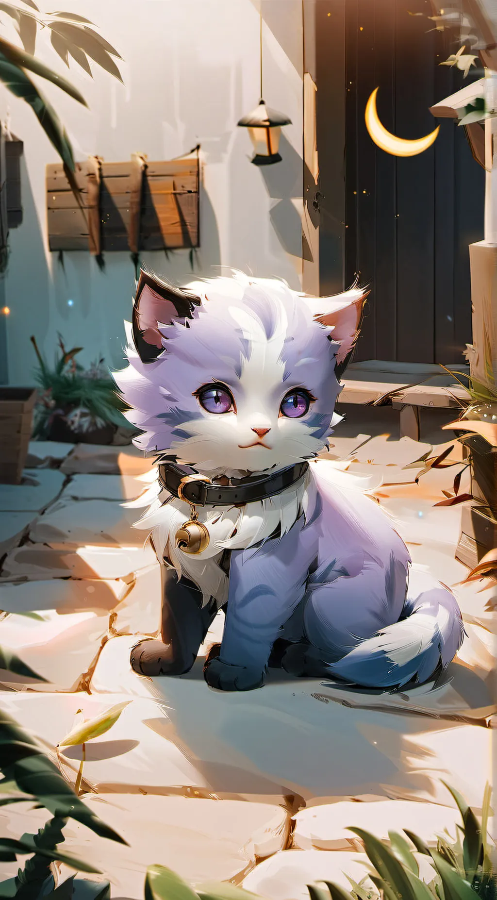 ai character: Purple Kitten background