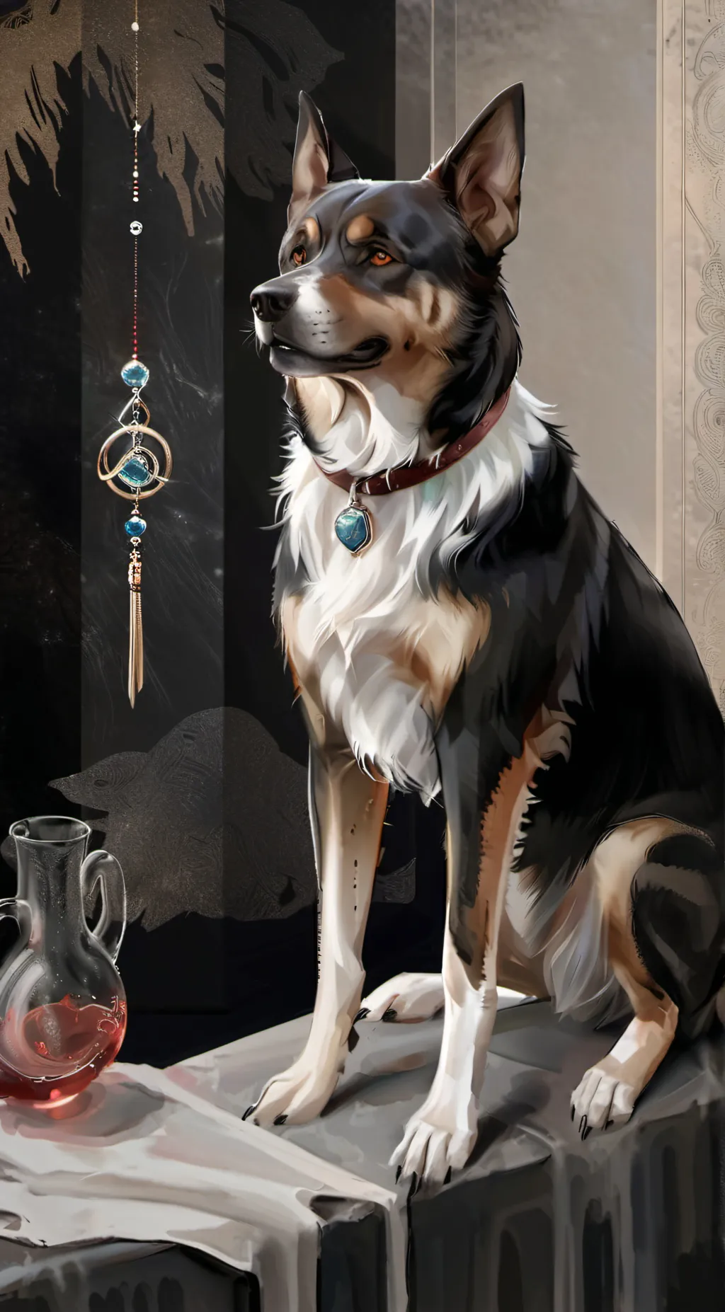 ai character: Homeless dOg background