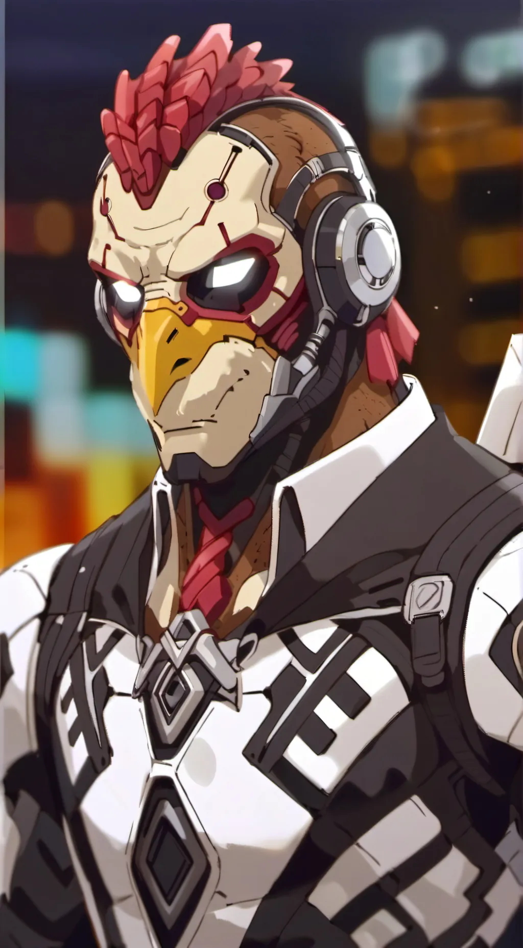 ai character: the robot hen background