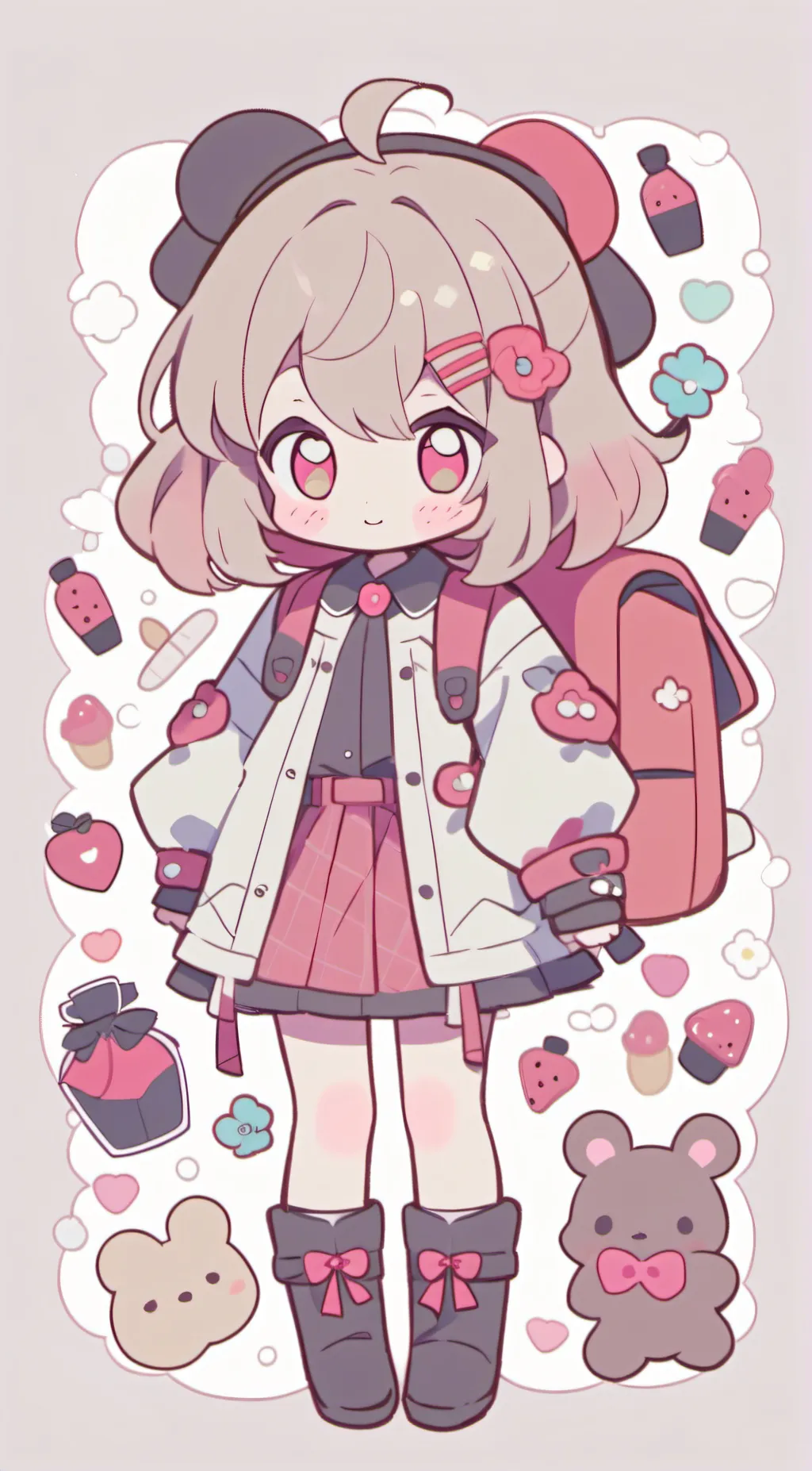 ai character: heartsy background