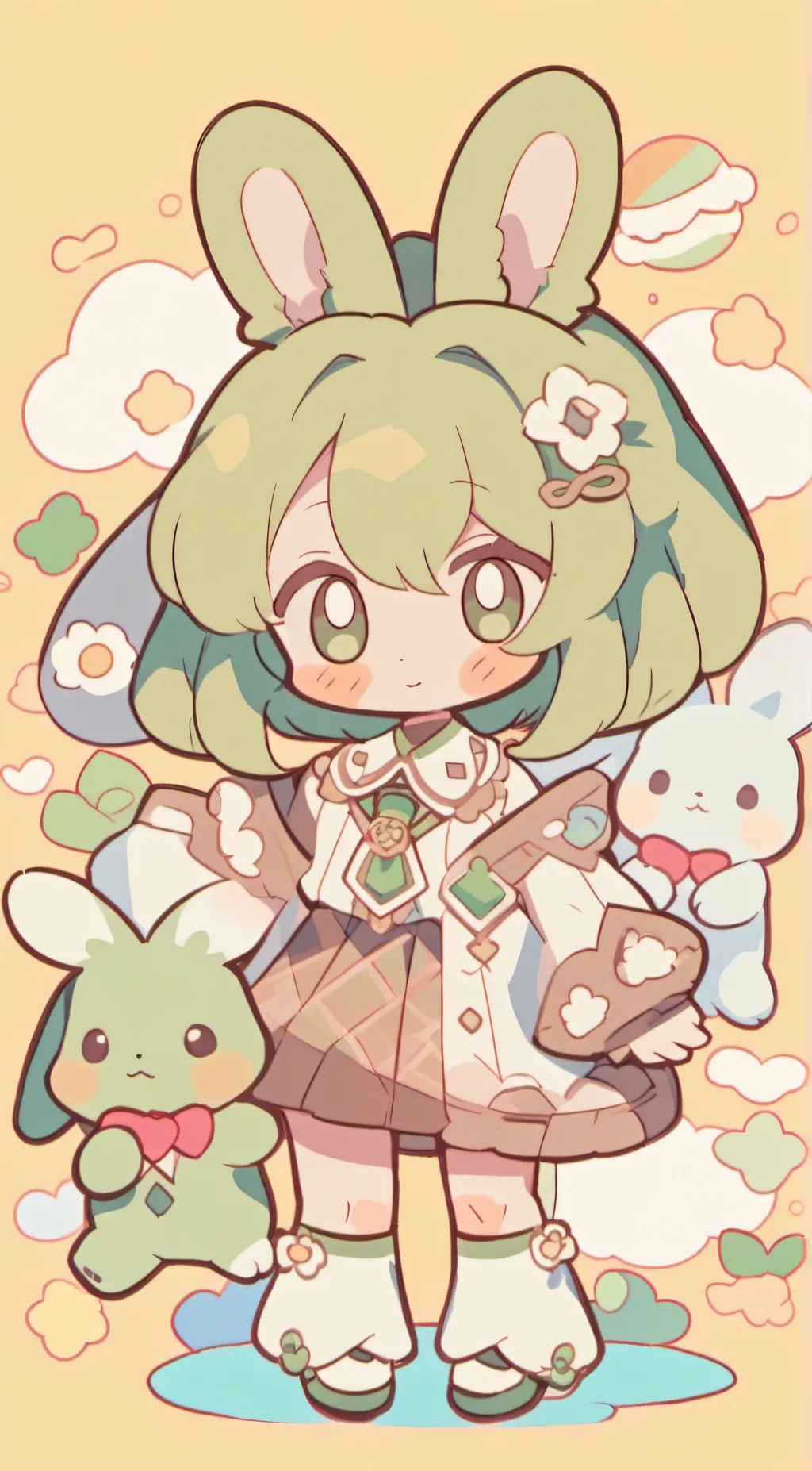 ai character: hoppy hopscotch background