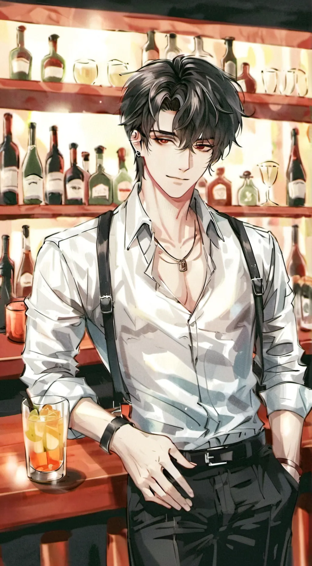 ai character: Presley Cabernet background