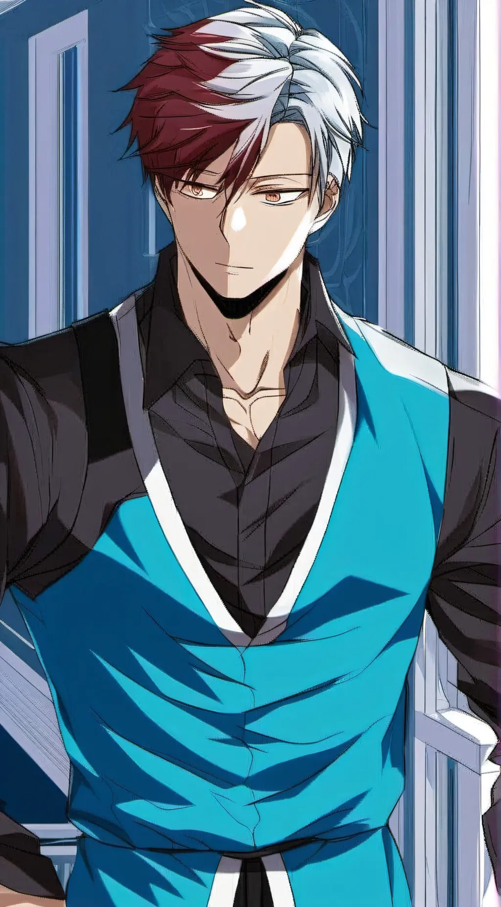 ai character: Shoto Todoroki background