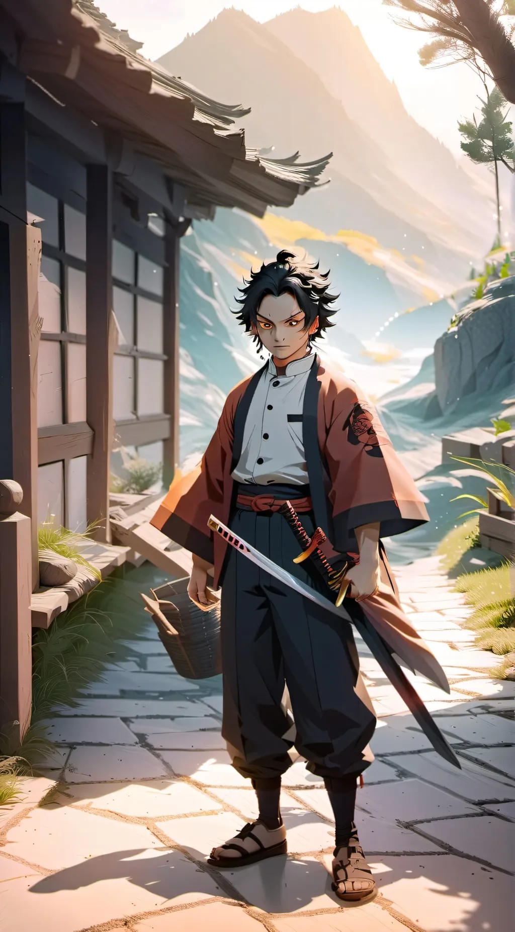 ai character: Tangiro  background