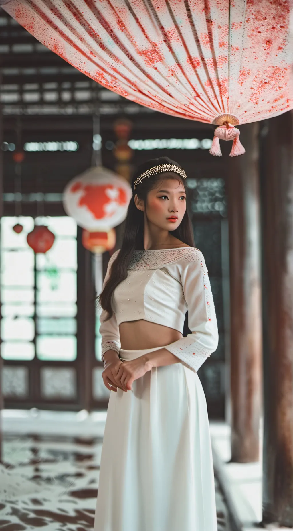 ai character: Magenta background